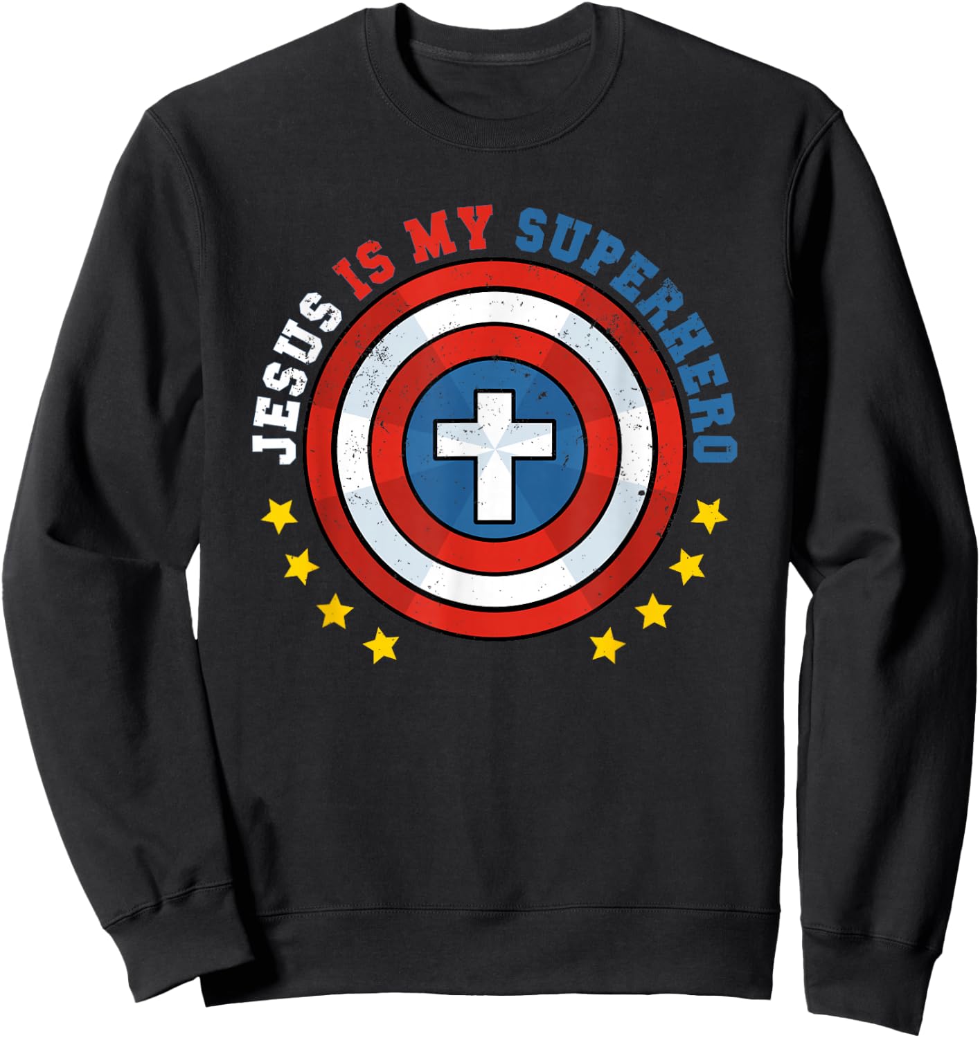 Jesus Is My Superhero Luke 19:10 He Came To Save The Lost Sweatshirt - Sweatshirt | Black