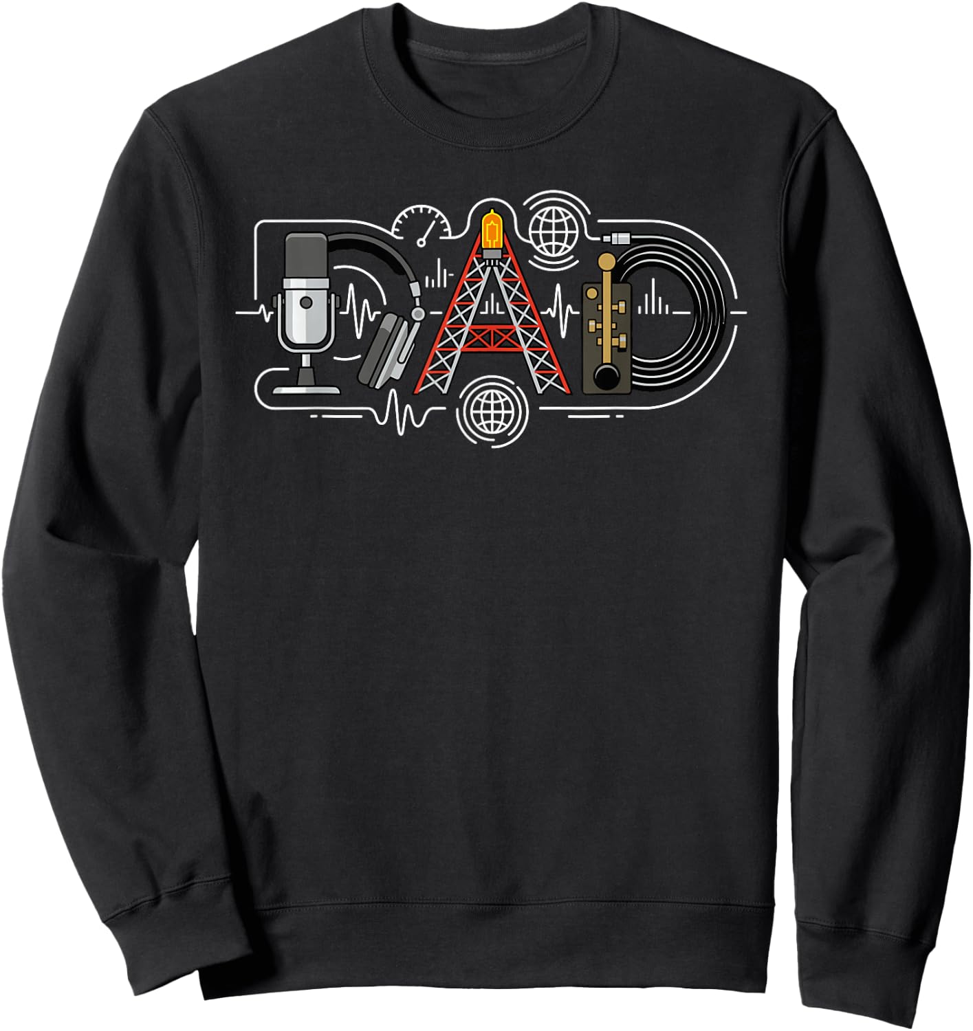 Ham Radio Dad Amateur Radio Father Father's Day Birthday Sweatshirt - Sweatshirt | Black