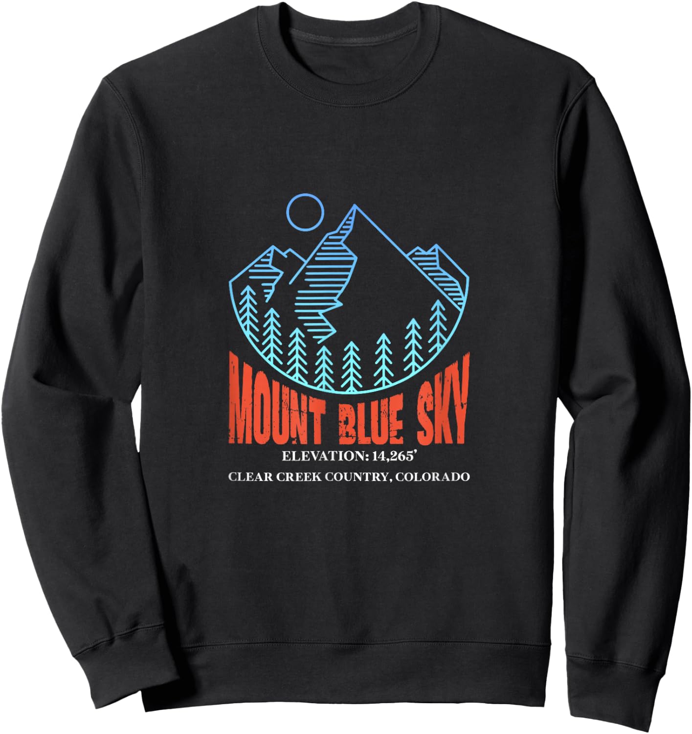Mount Blue Sky Colorado Ski Mountain Skiing Skier Sweatshirt - Sweatshirt | Black