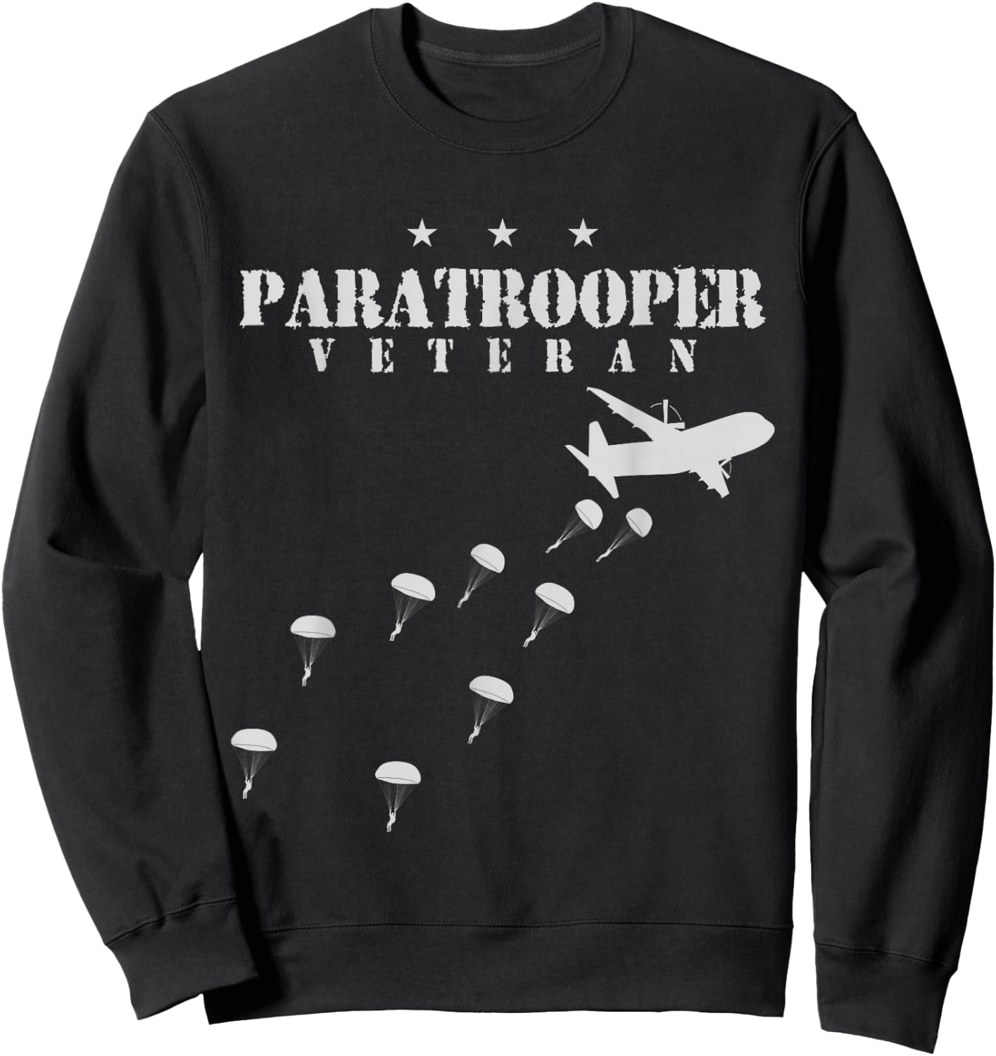 Airborne Paratrooper Veteran Infantry Division Sweatshirt - Sweatshirt | Black