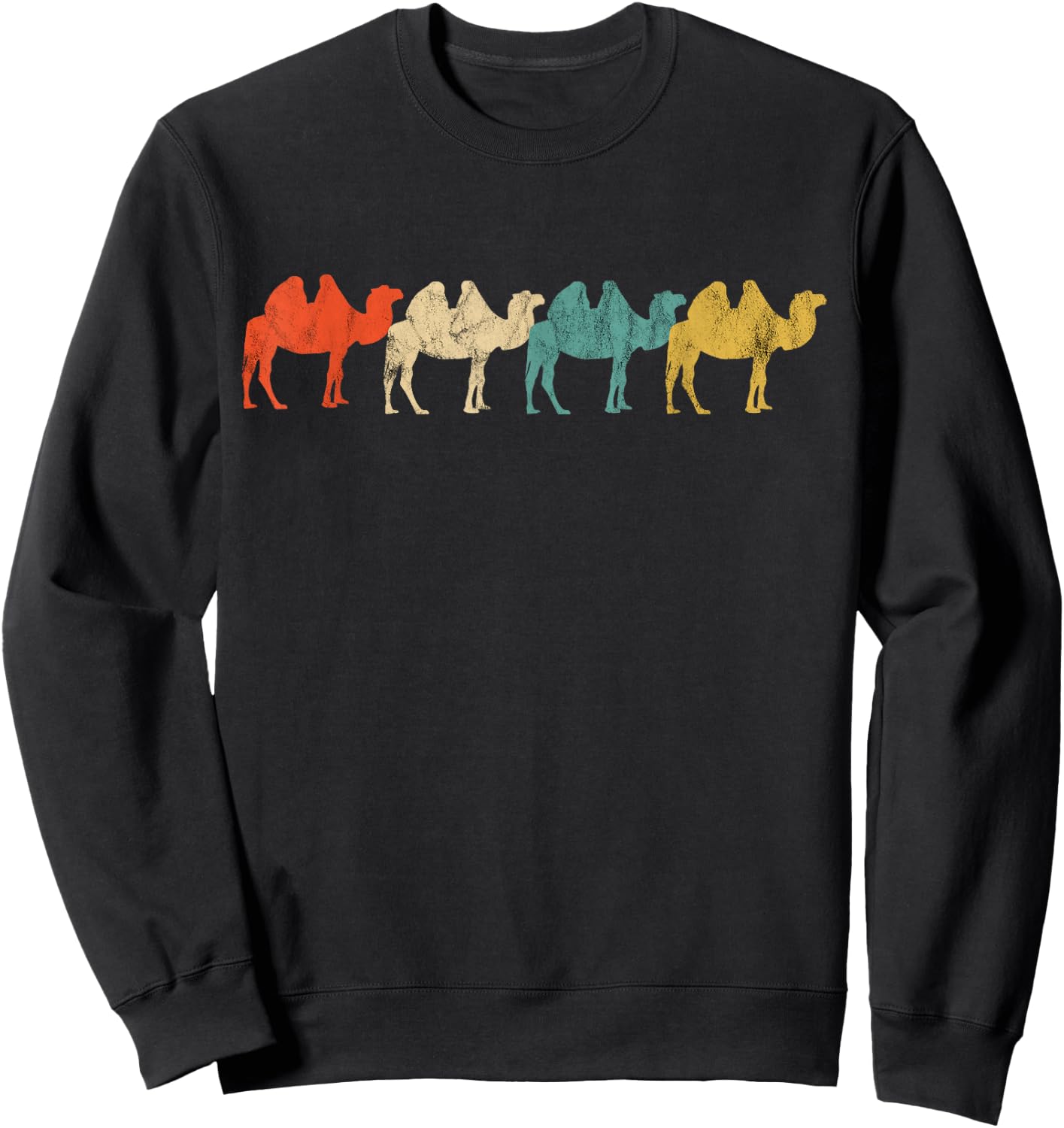 Camel Train Caravan Arabian Camel Animal Desert Sweatshirt - Sweatshirt | Black