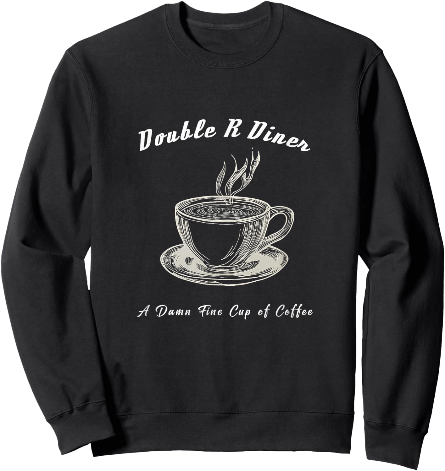 Double R Diner Peaks Fine Coffee Art Sweatshirt - Sweatshirt | Black