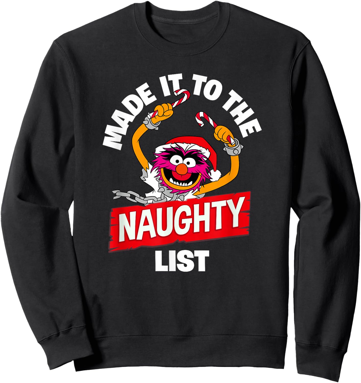 Disney The Muppets Christmas Animal Made The Naughty List Sweatshirt - Sweatshirt | Black