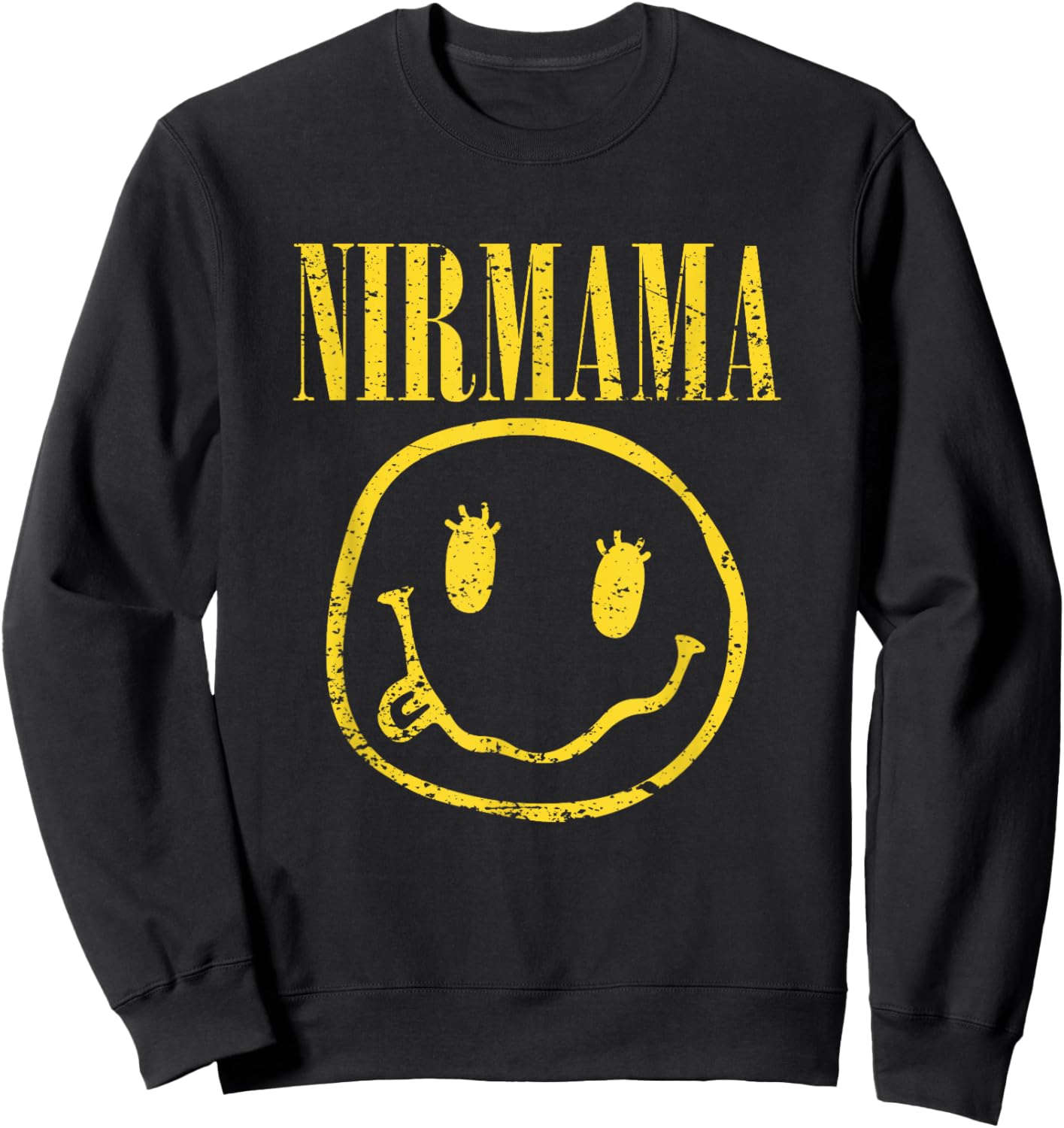 Nirmama Grunge Rock Cool Mom Design 90's Rocker Mom Nirmama Sweatshirt - Sweatshirt | Black