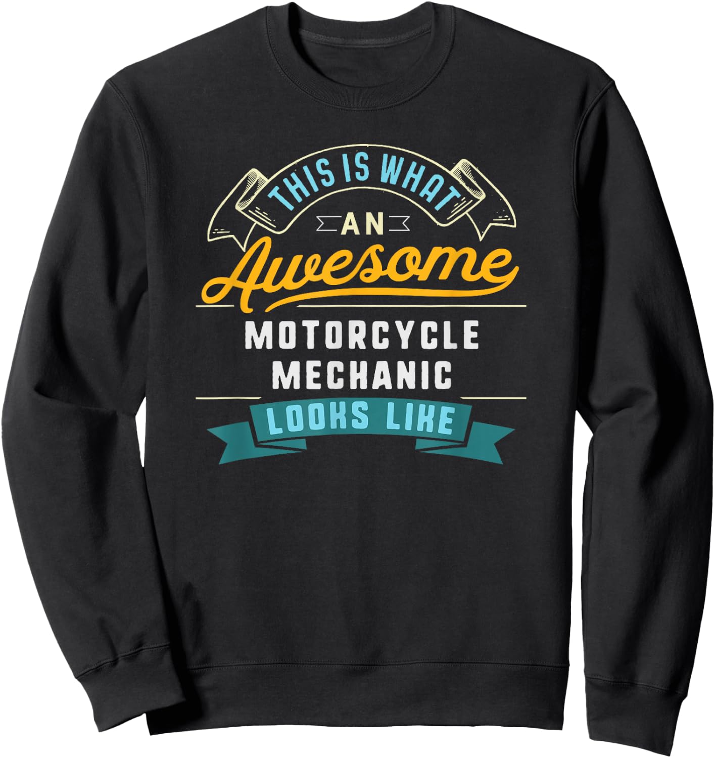 Funny Motorcycle Mechanic Shirt Awesome Job Occupation Sweatshirt - Sweatshirt | Black
