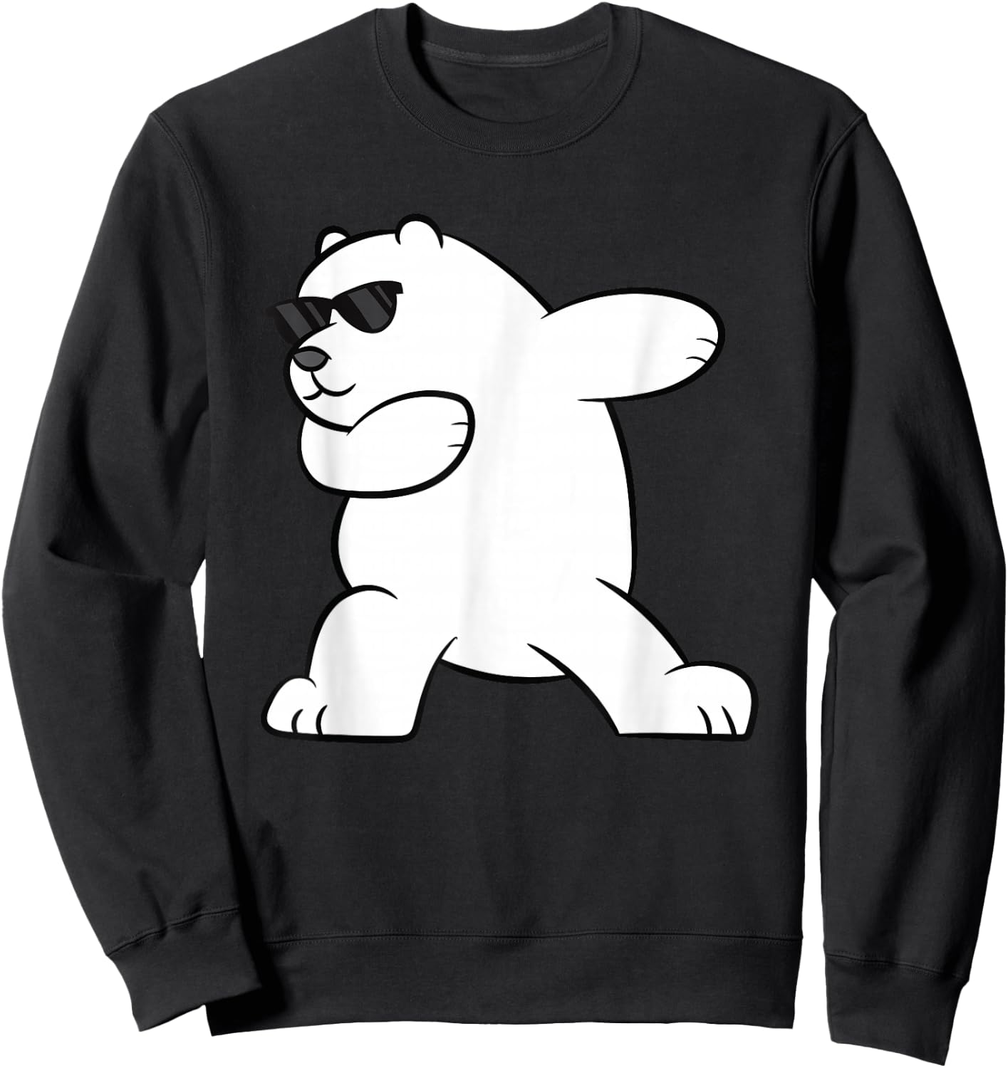 Ice Bear Dabbing Arctic Cute Dabbing Polar Bear Sweatshirt - Sweatshirt | Black