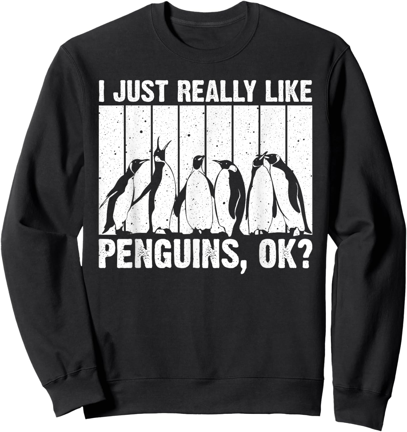 Cool Penguin Art Women Kids Bird Penguin Lovers Sweatshirt - Sweatshirt | Black