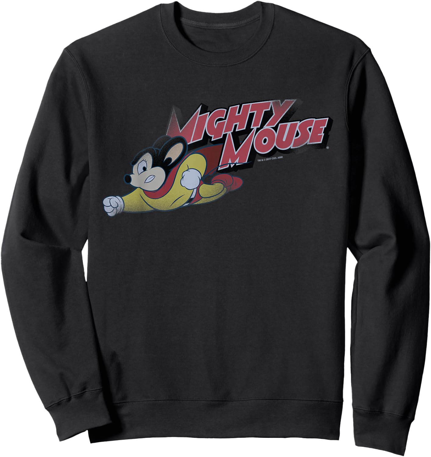 Mighty Mouse Mighty Retro Sweatshirt - Sweatshirt | Black
