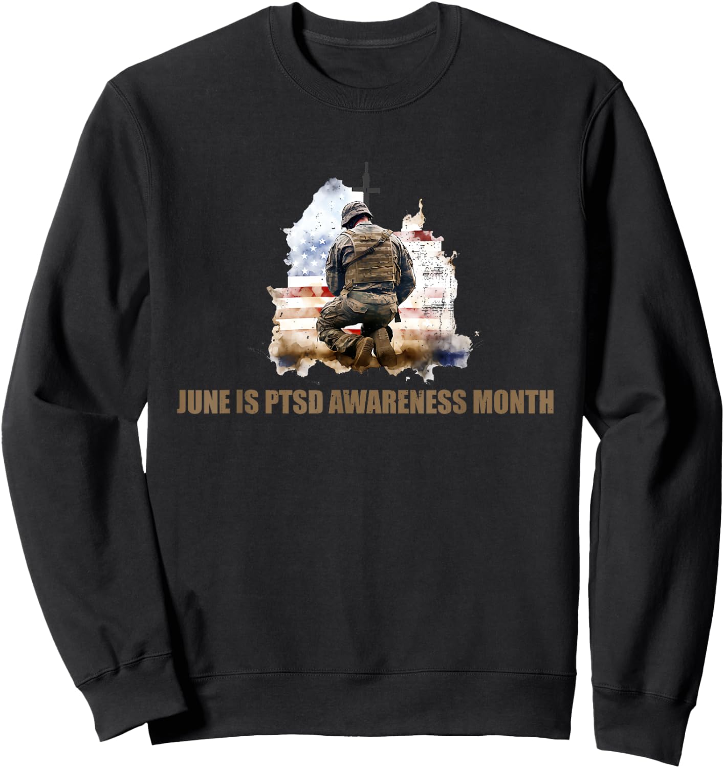 June Is PTSD Awareness Month Sweatshirt - Sweatshirt | Black