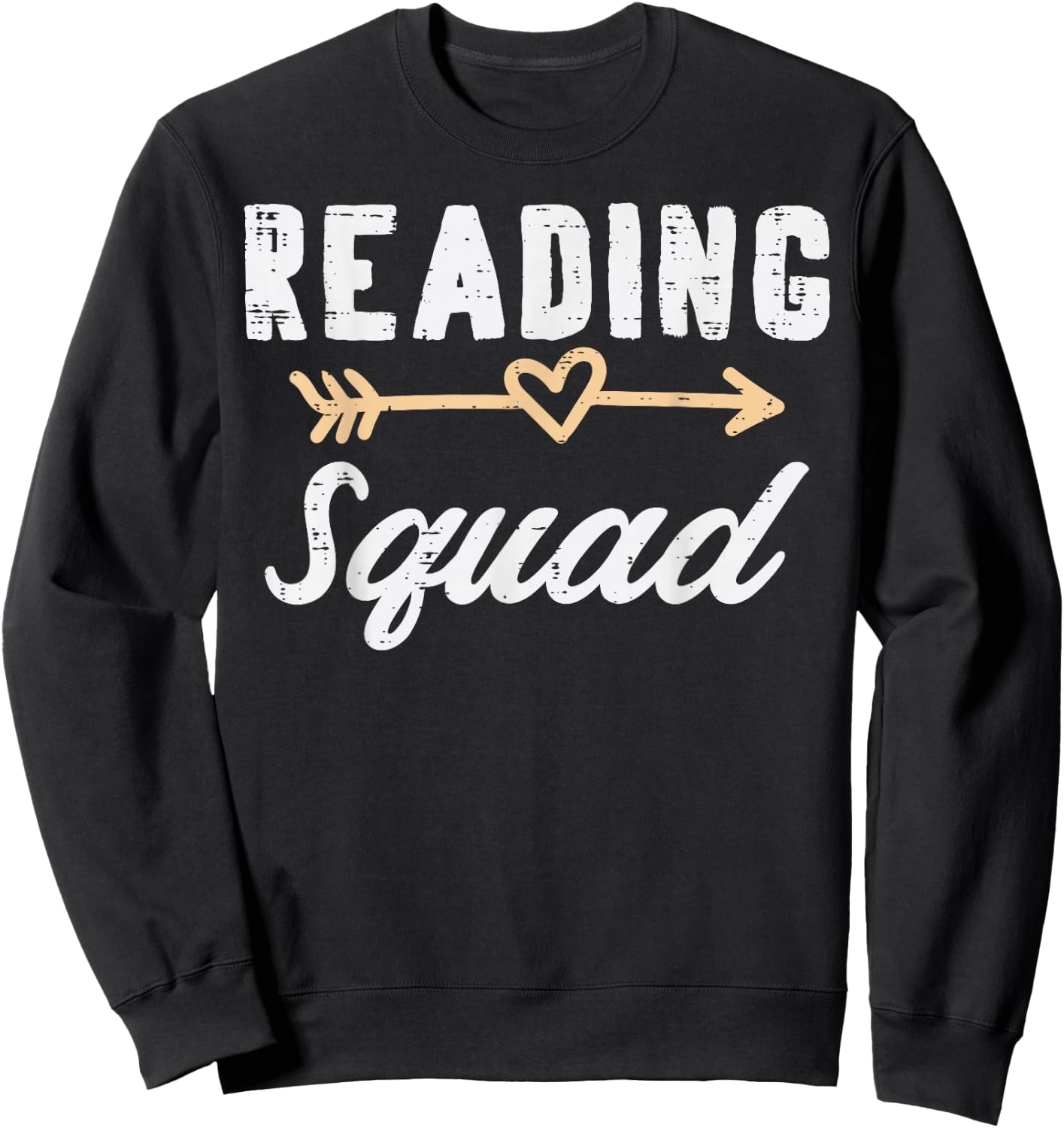 Reading Squad Funny Book Lover Bookworm Teacher Librarian Sweatshirt - Sweatshirt | Black