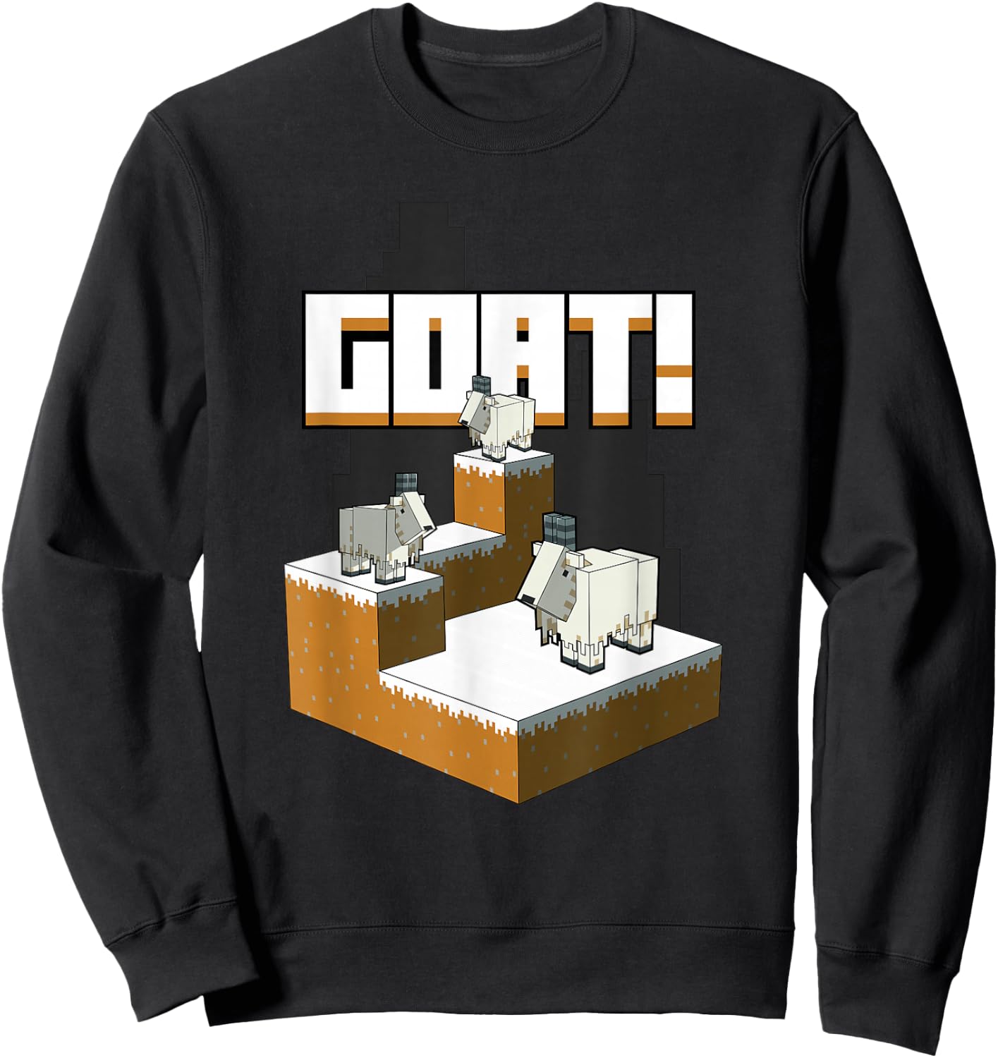 Minecraft Goat Mountaintop Sweatshirt - Sweatshirt | Black