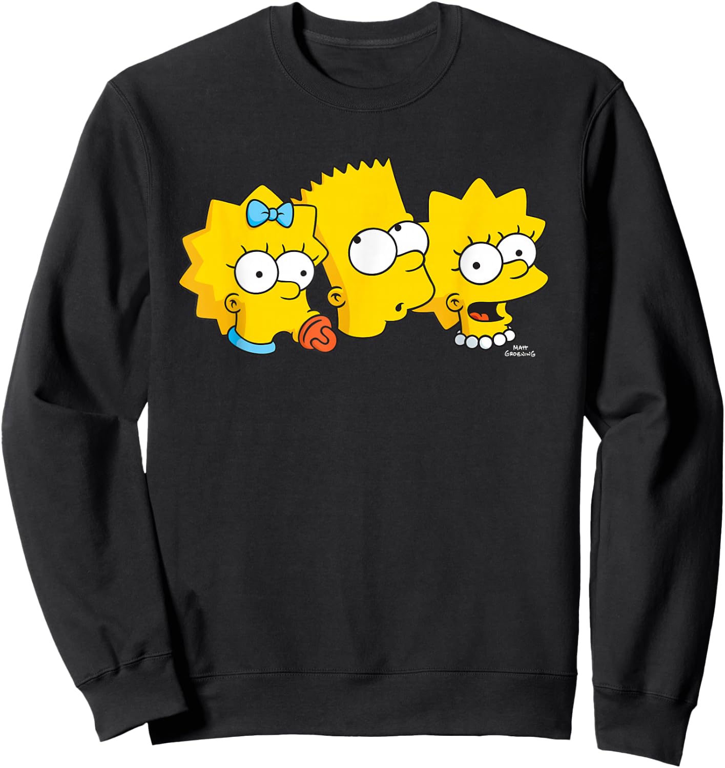 The Simpsons Bart Lisa Maggie Sweatshirt - Sweatshirt | Black