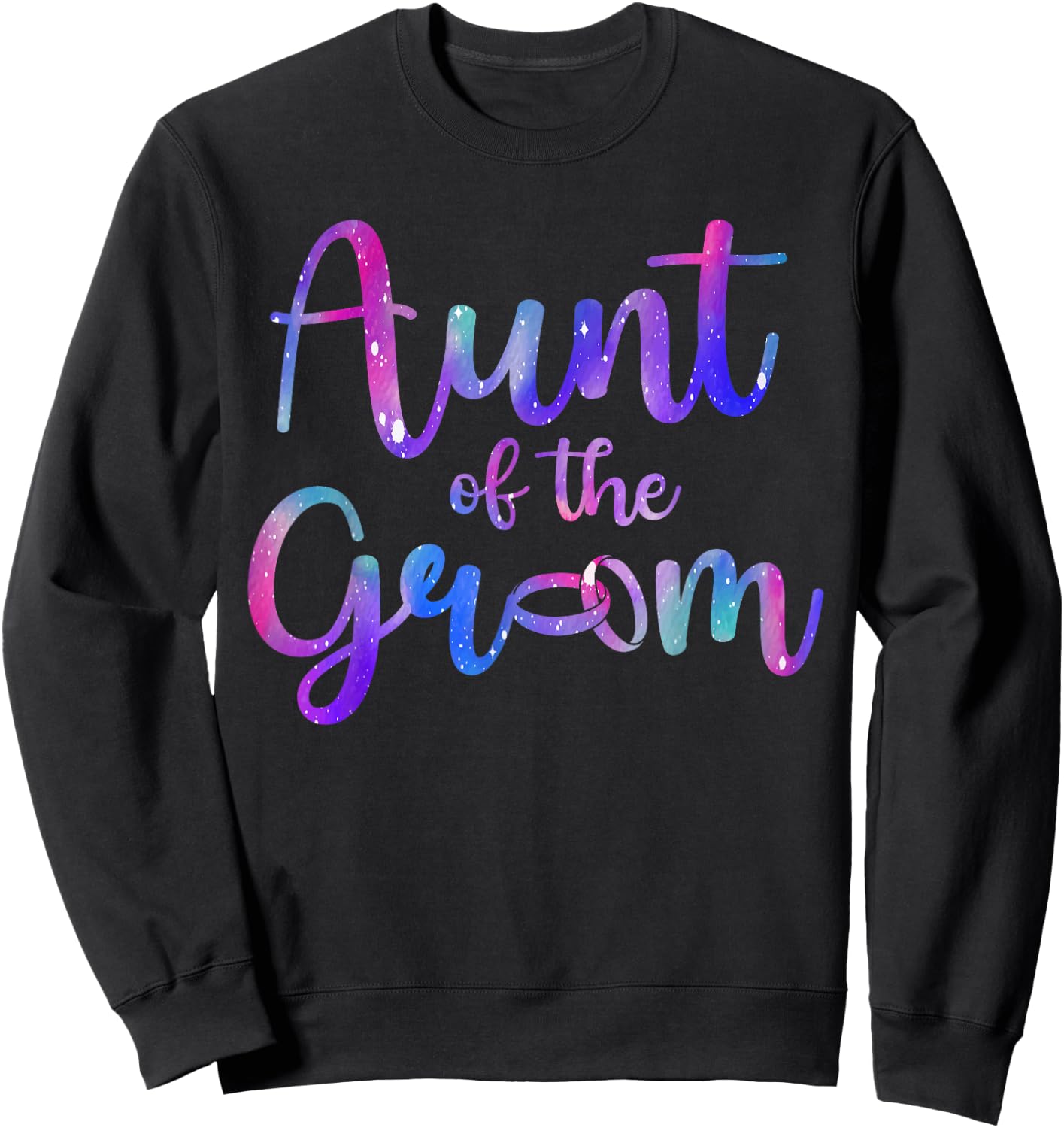Aunt of The Groom Aunt Proud Groom's Aunt Sweatshirt - Sweatshirt | Black