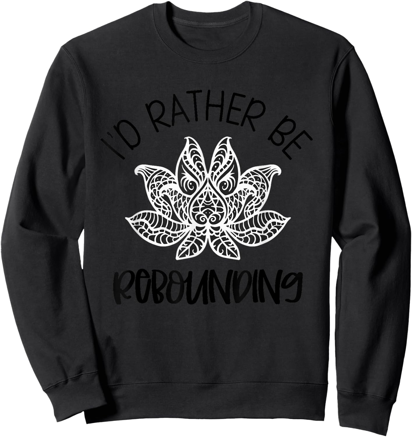 Myofascial Release Rebounding MFR Massage Therapy Lotus Sweatshirt - Sweatshirt | Black