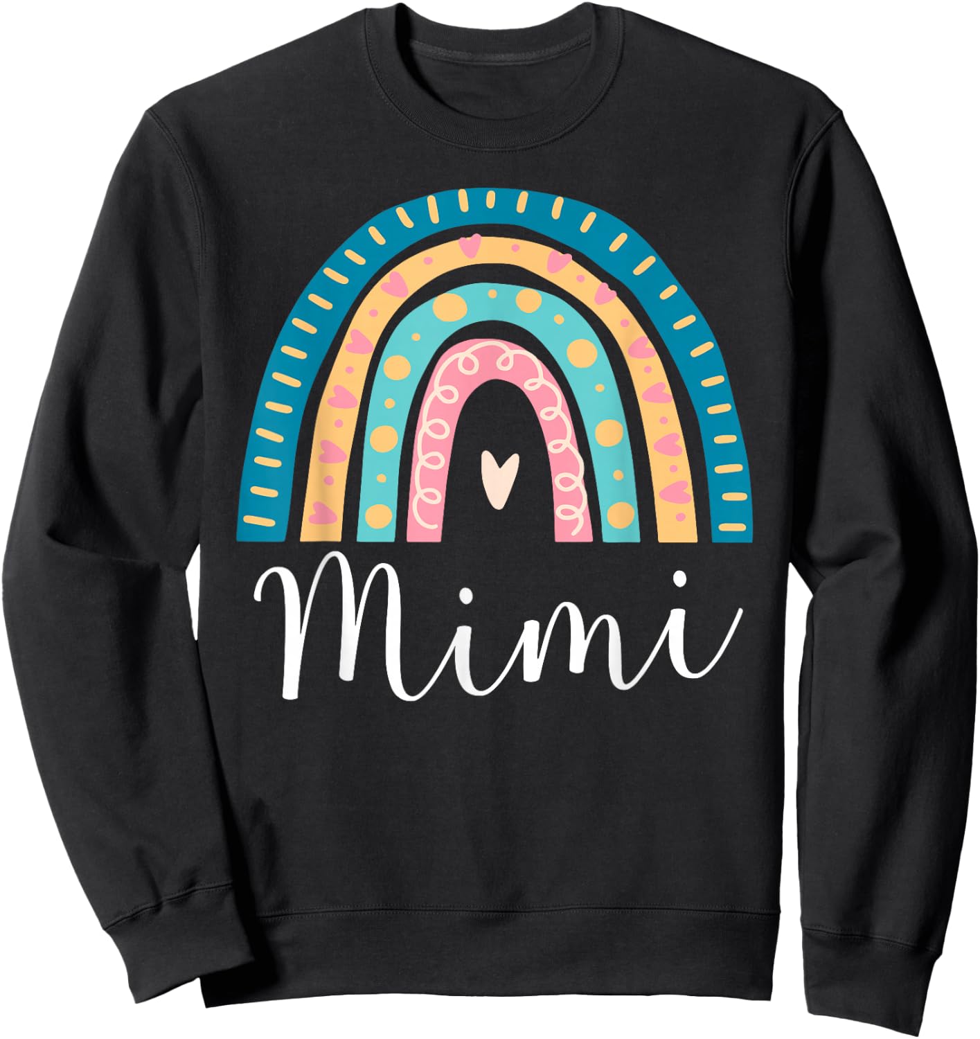 Mimi Rainbow Gifts for Grandma Family Matching Birthday Sweatshirt - Sweatshirt | Black