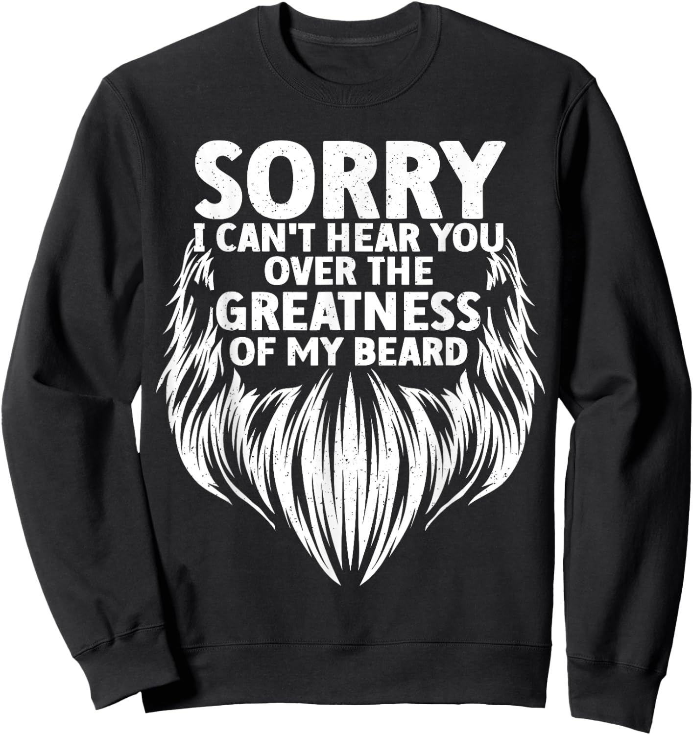 Cute Beard Design Boys Facial Hair Bearded Beard Sweatshirt - Sweatshirt | Black