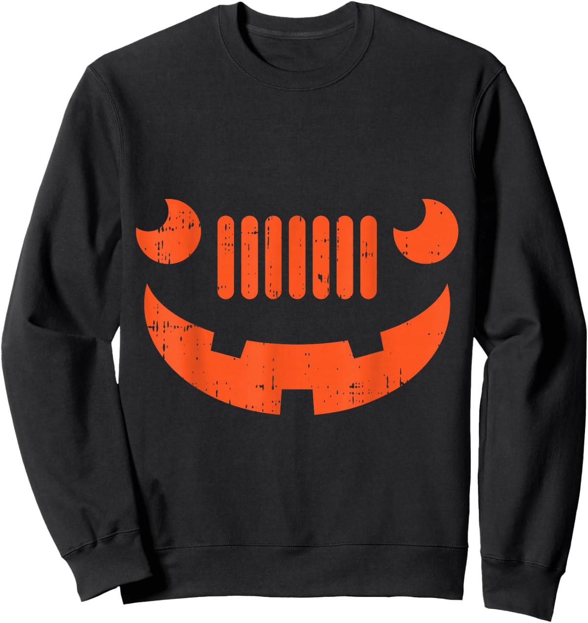 Offroad 4x4 Car Pumpkin Costume Funny Halloween Gamer Gifts Sweatshirt - Sweatshirt | Black