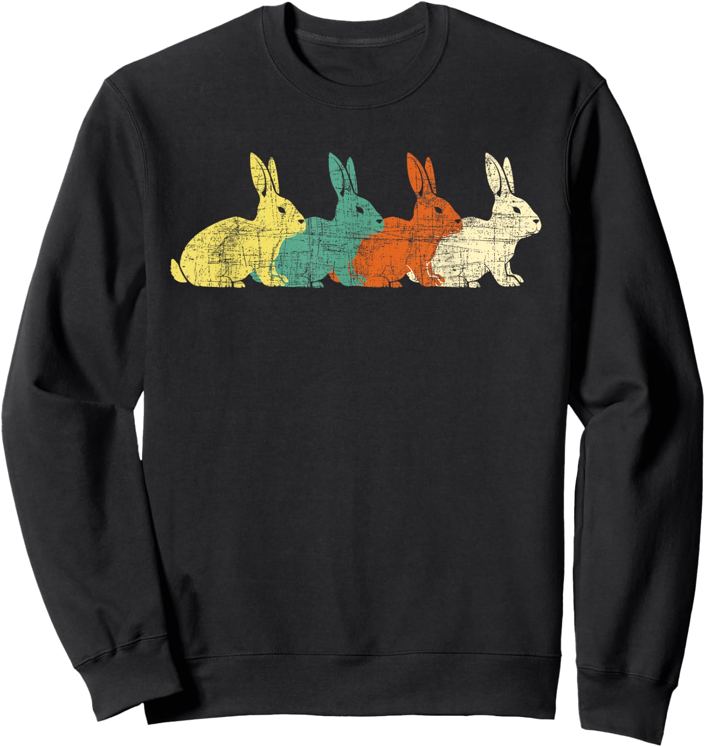 Funny Rabbit Shirts Retro Rabbit - Zookeeper Bunny Owner Veterinarian Sweatshirt - Sweatshirt | Black