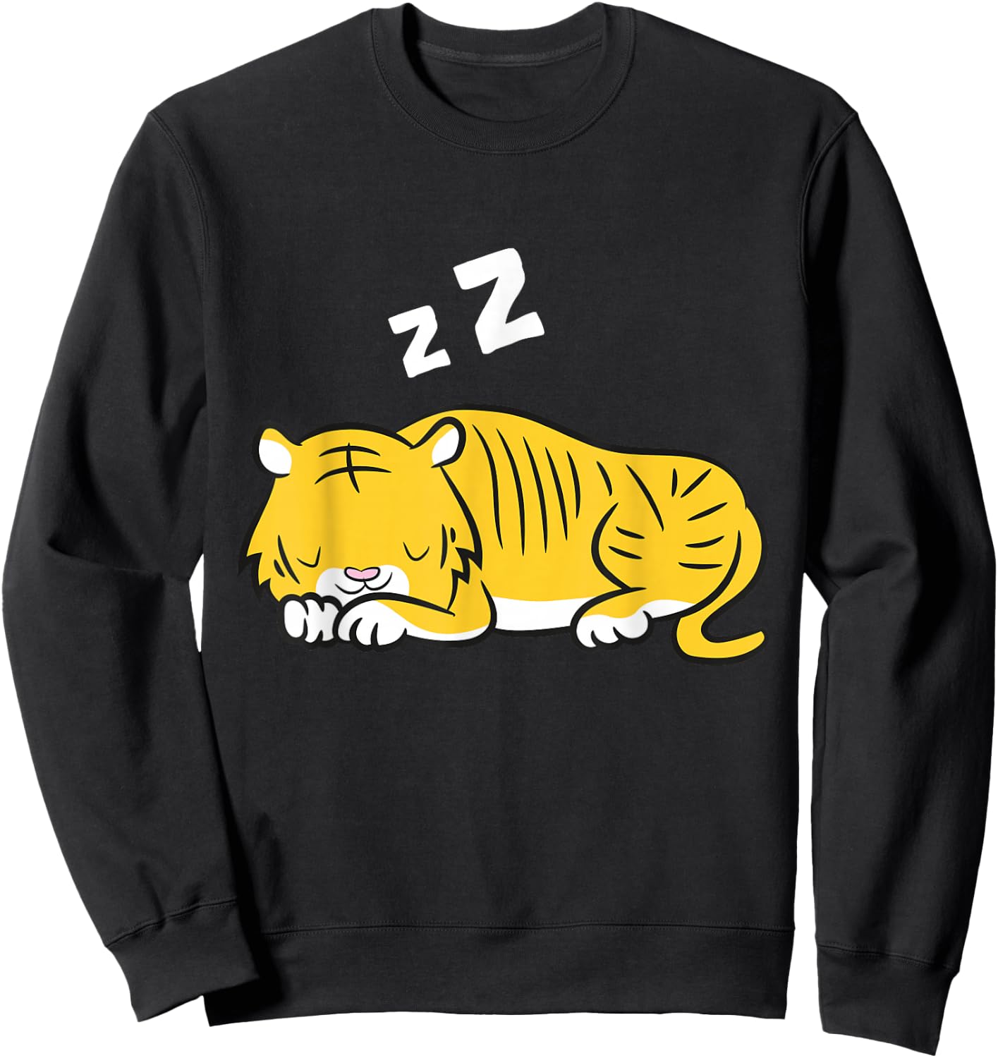 Sleeping Tiger Tiger Pajama Cute Tiger Sweatshirt - Sweatshirt | Black