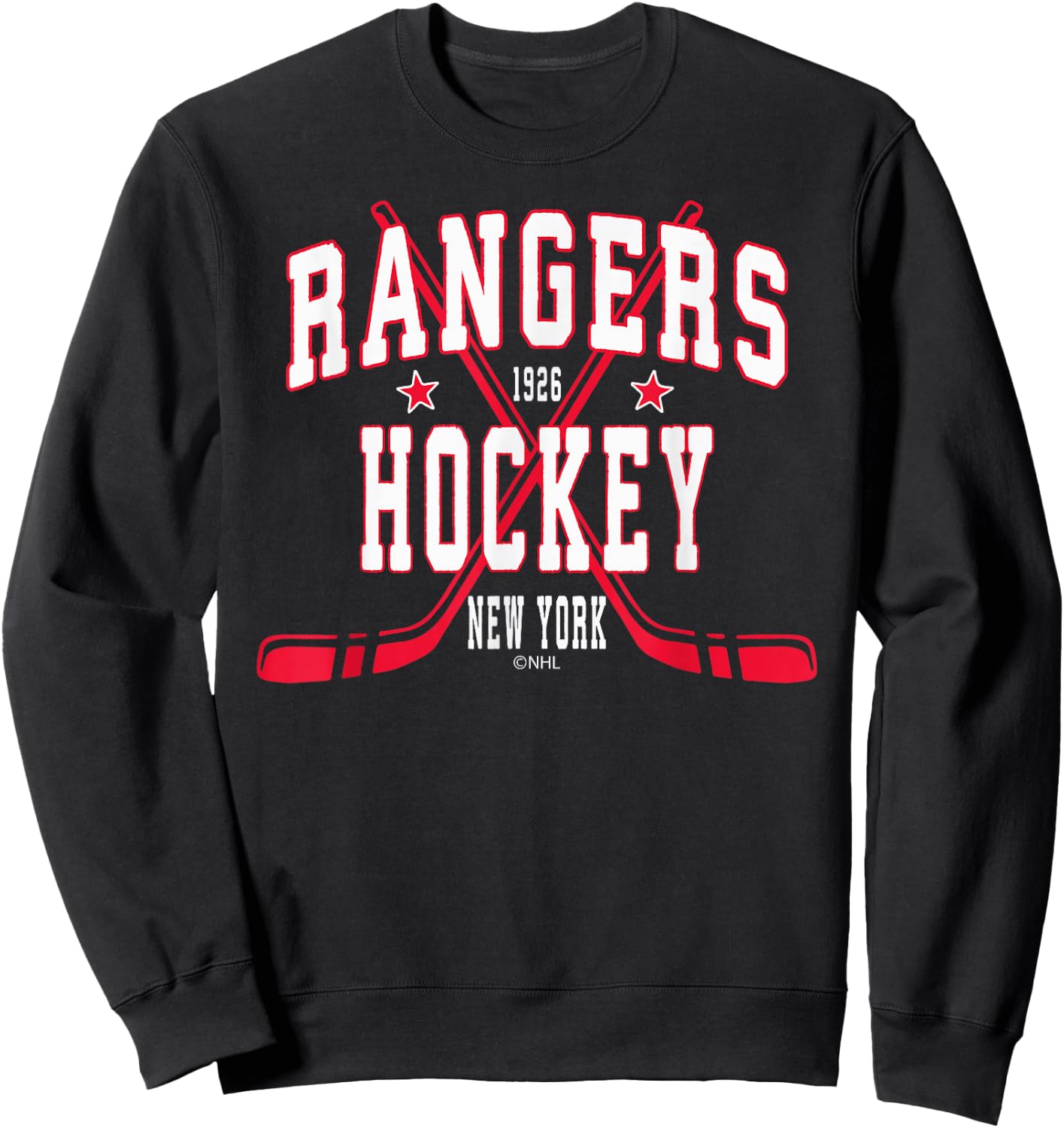 New York Rangers Stars Officially Licensed Sweatshirt - Sweatshirt | Black