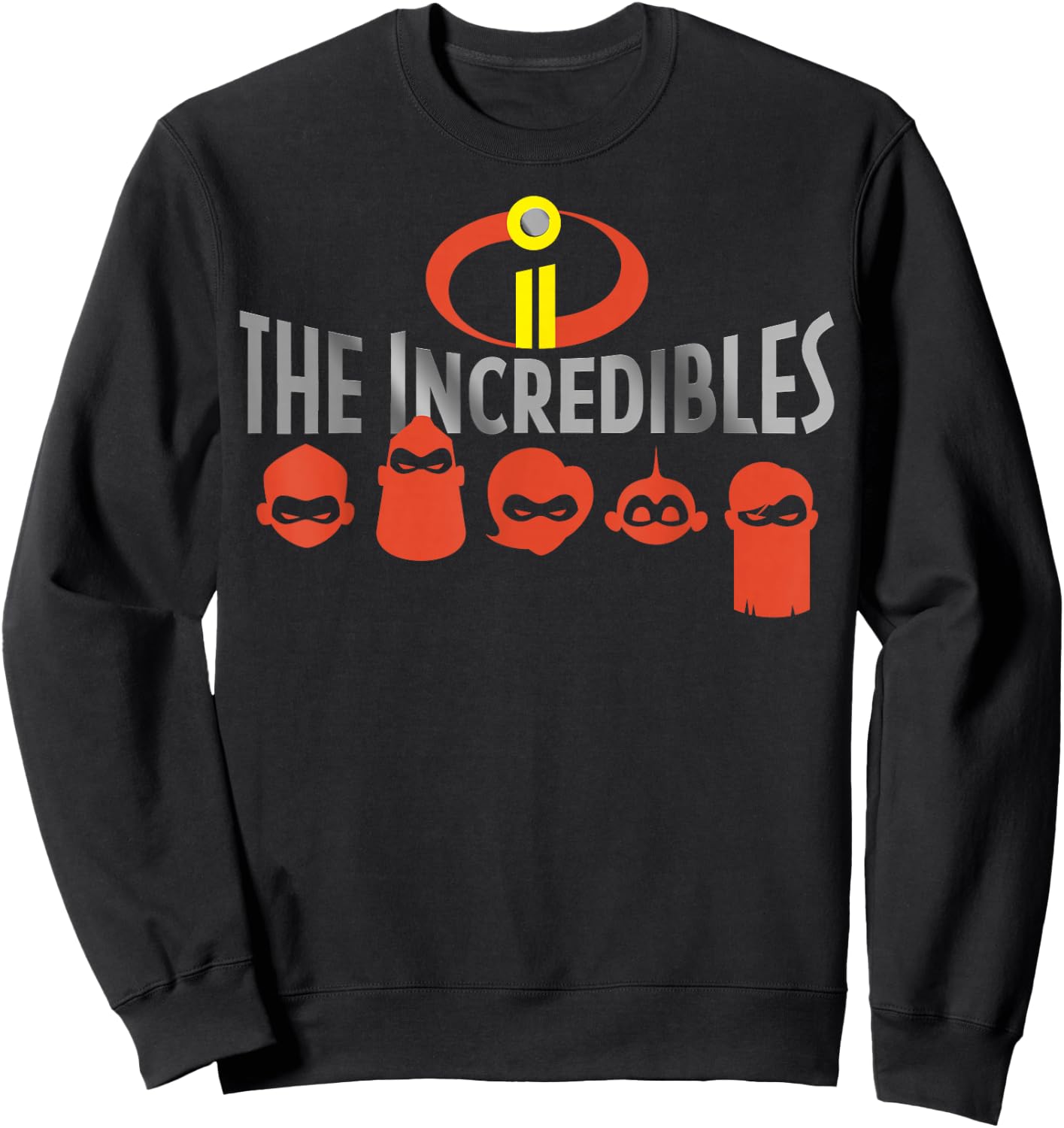 Disney Pixar Incredibles 2 Silhouette Faces Graphic Sweatshirt - Sweatshirt | Black