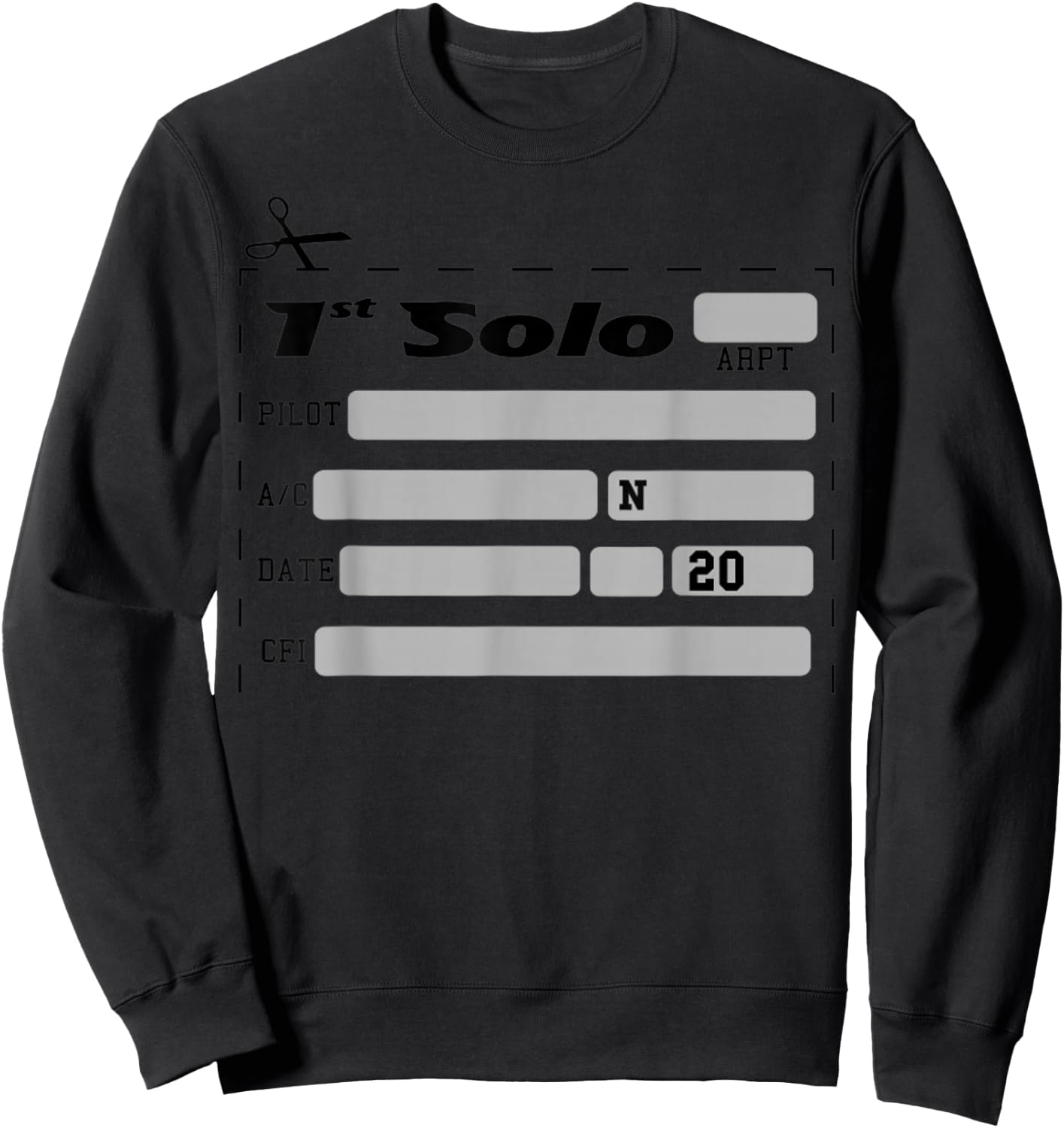 Pilot 1st Solo Tail Sweatshirt - Sweatshirt | Black