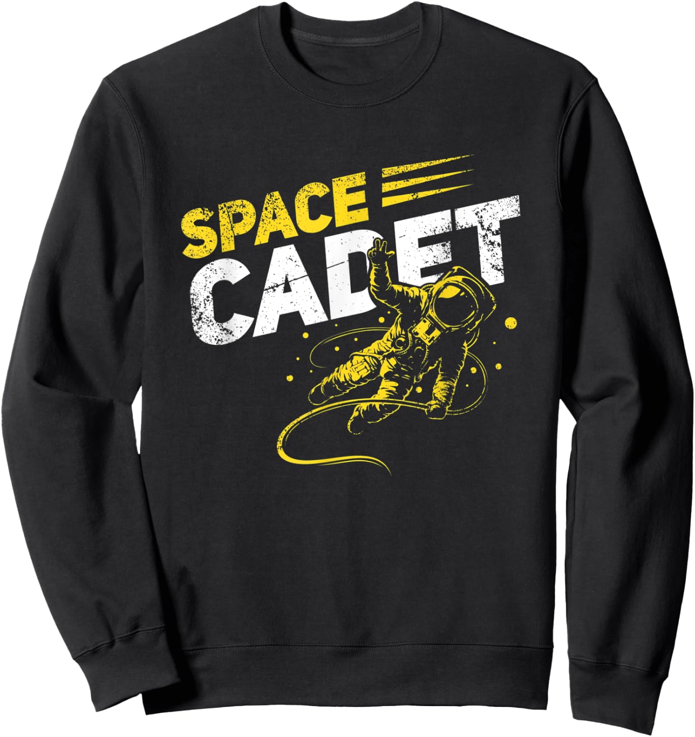 Space Cadet Astronaut Shirt Funny Cute Science Gift Sweatshirt - Sweatshirt | Black