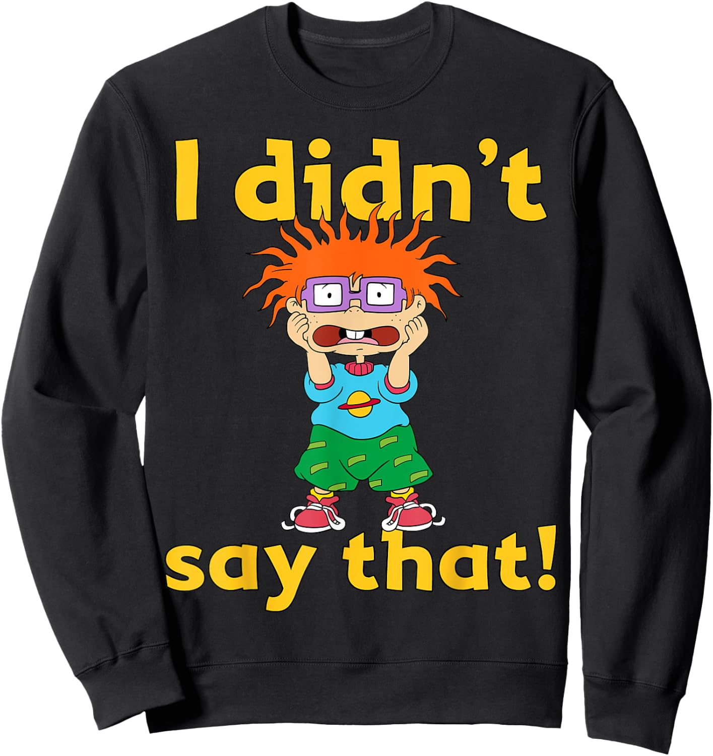 Mademark x Rugrats - Chuckie Finster “I didn’t say That” Rugrats Sweatshirt - Sweatshirt | Black