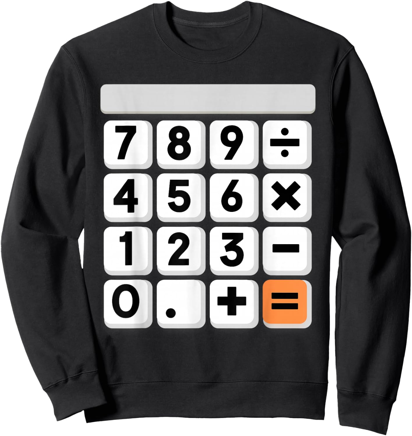 Calculator Easy Halloween Costume for Math Teacher Sweatshirt - Sweatshirt | Black