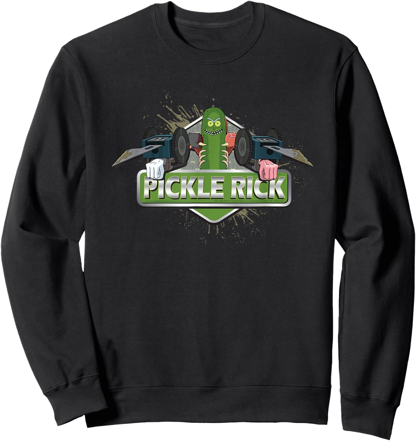 Rick and Morty Pickle Rick Sweatshirt - Sweatshirt | Black