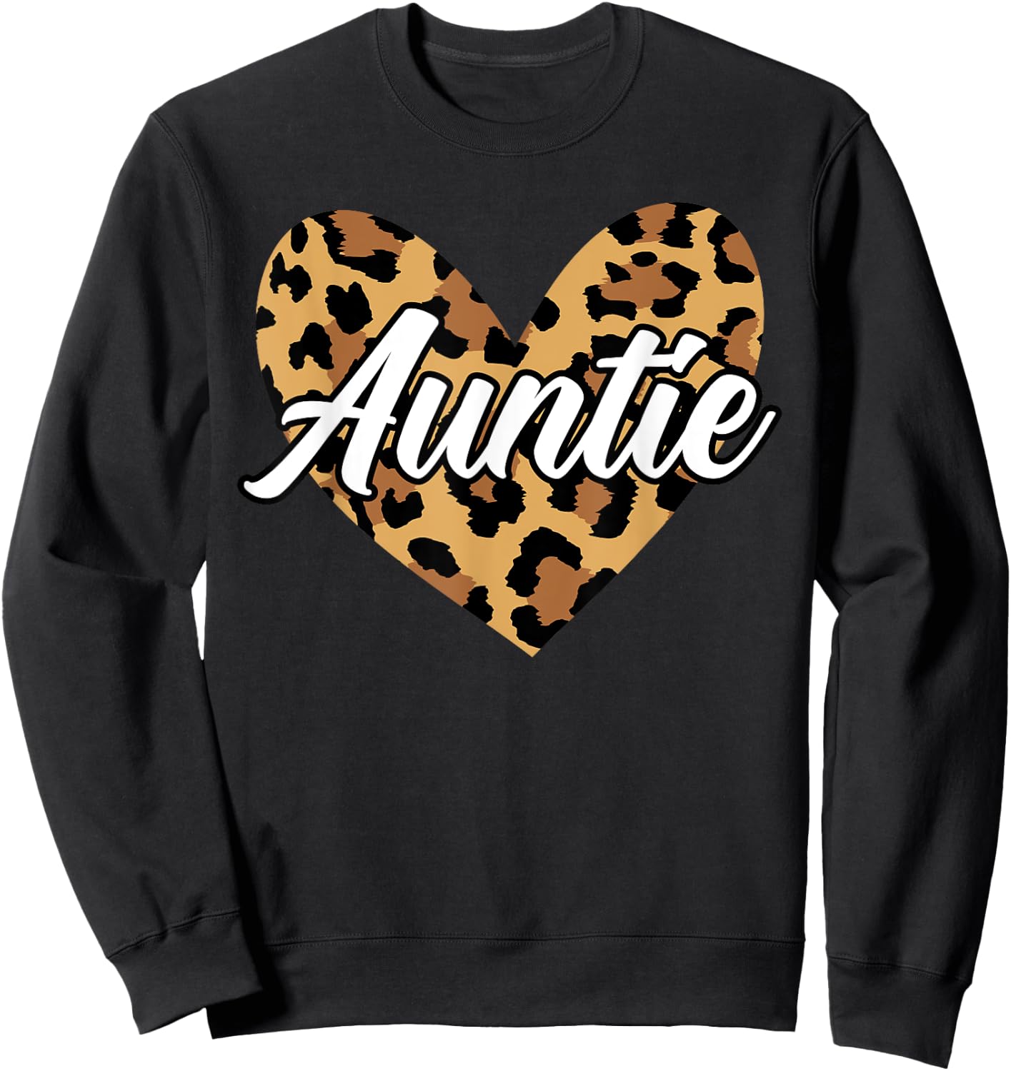 Aunt Leopard Auntie Sweatshirt - Sweatshirt | Black