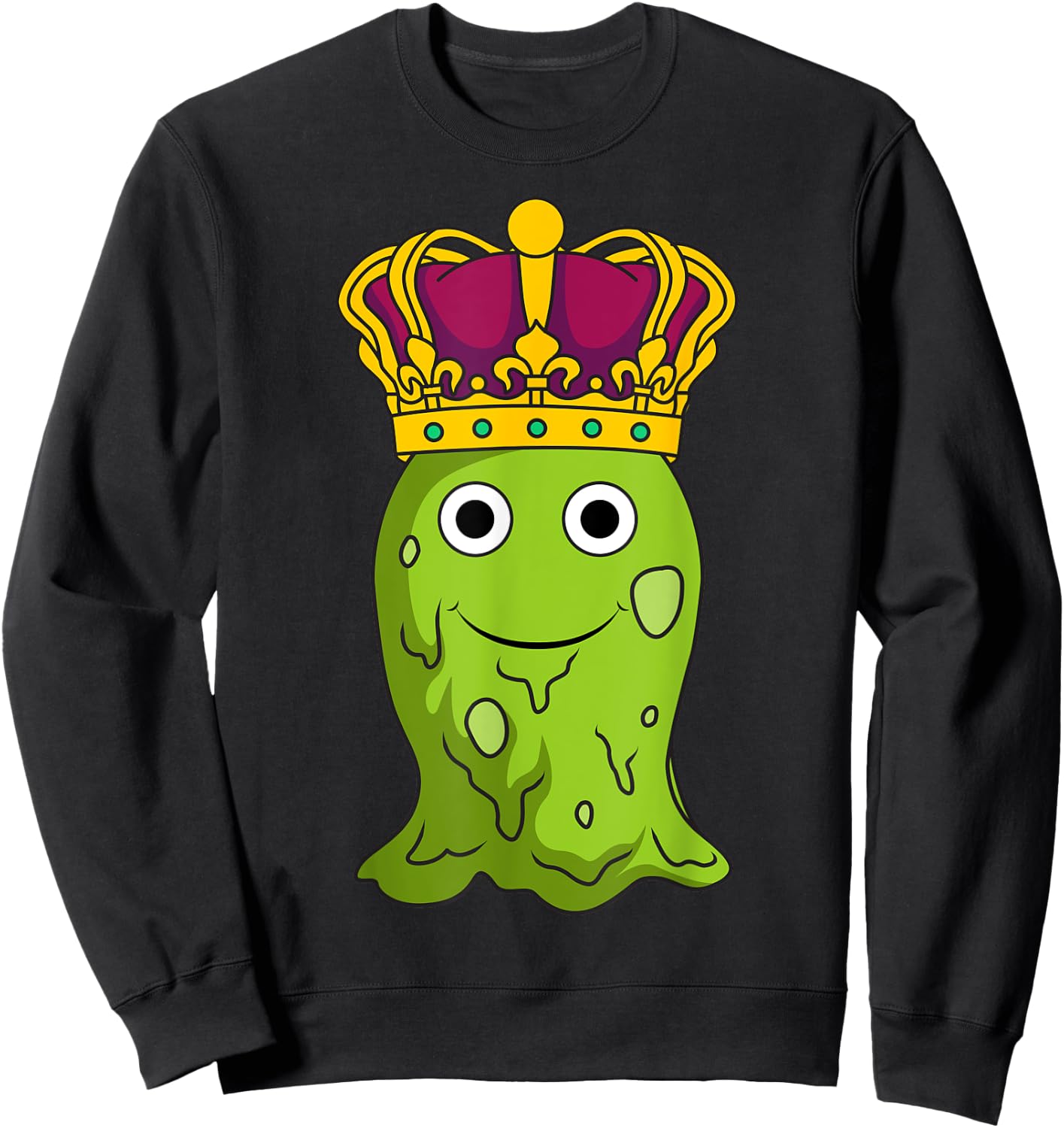 Slime King Crown Cool DIY Lover Sweatshirt - Sweatshirt | Black
