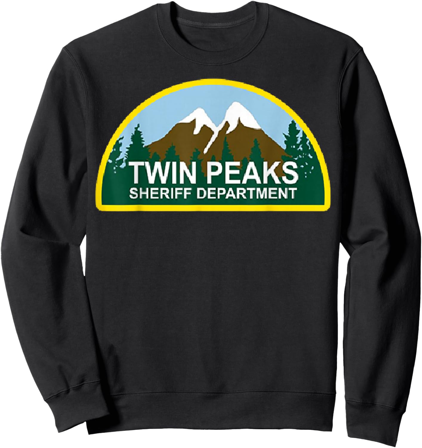 Twin Peaks Sheriff Department Graphic Sweatshirt - Sweatshirt | Black
