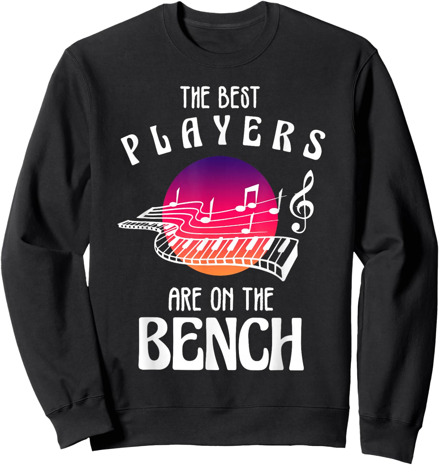 Funny Piano Art Women Kids Piano Player Pianists Sweatshirt - Sweatshirt | Black