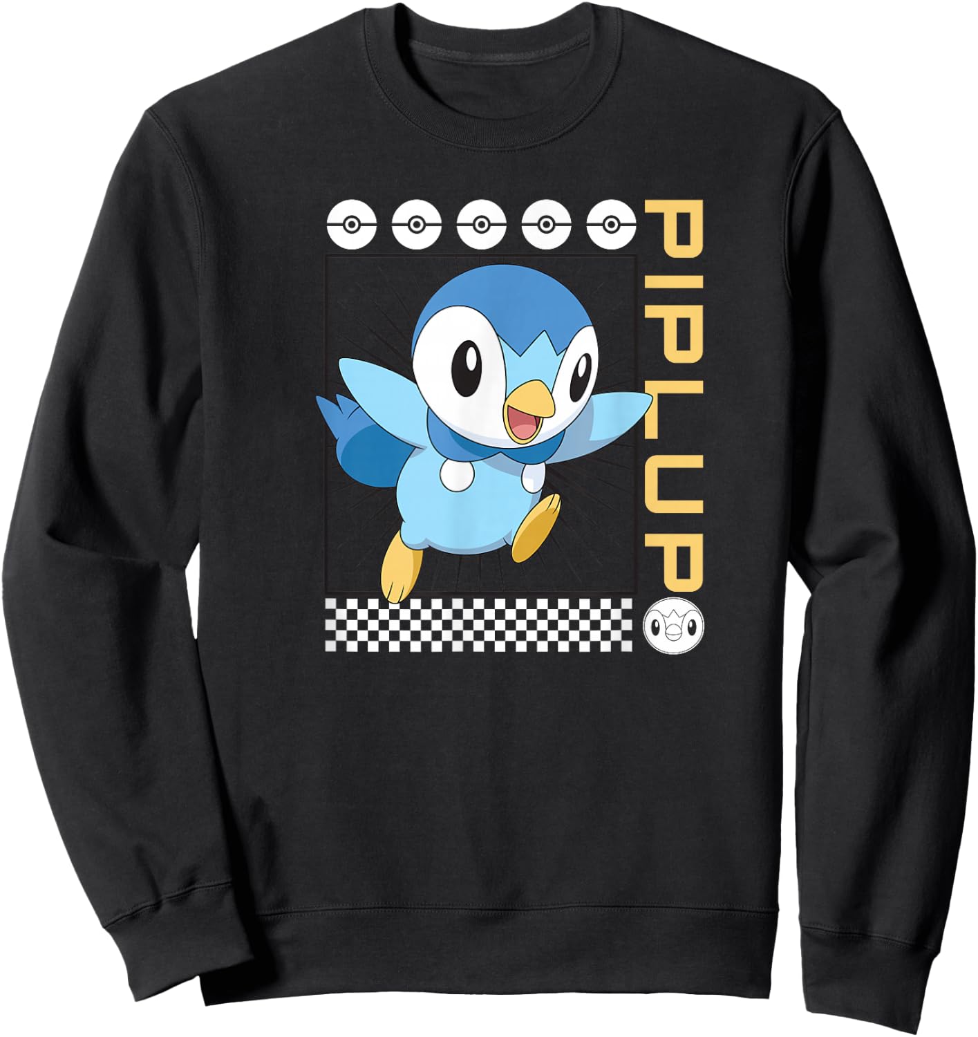 Pokemon Piplup , Blue, Small Sweatshirt - Sweatshirt | Black