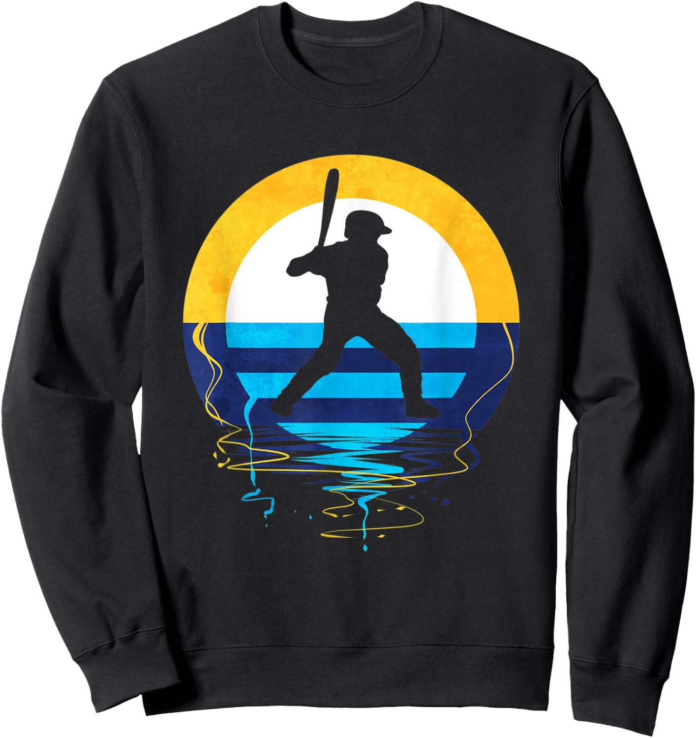 Milwaukee Baseball Sunset Wisconsin State Logo Sweatshirt - Sweatshirt | Black