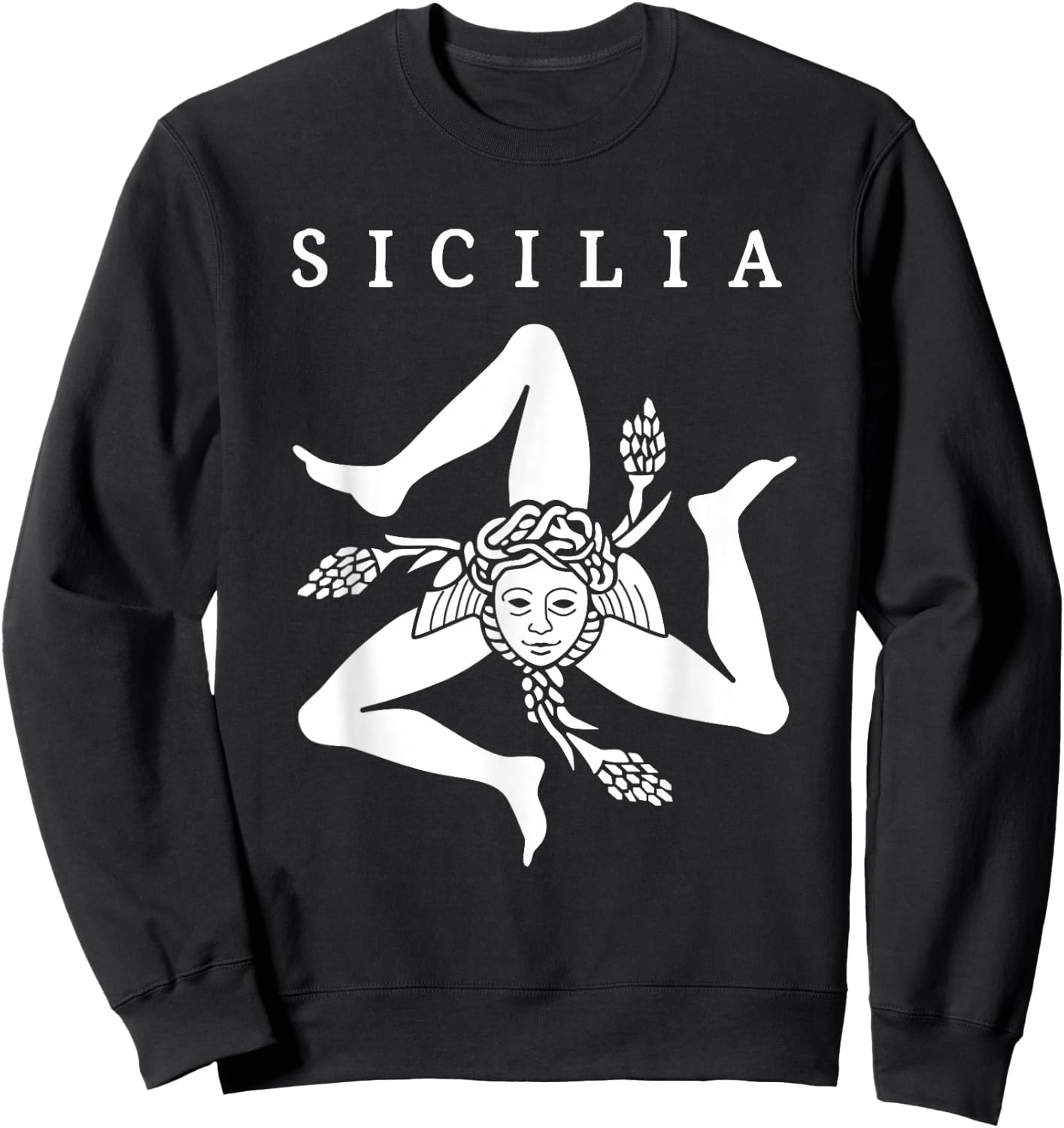 Sicilia Flag Sicily Palermo Italy Sweatshirt - Sweatshirt | Black