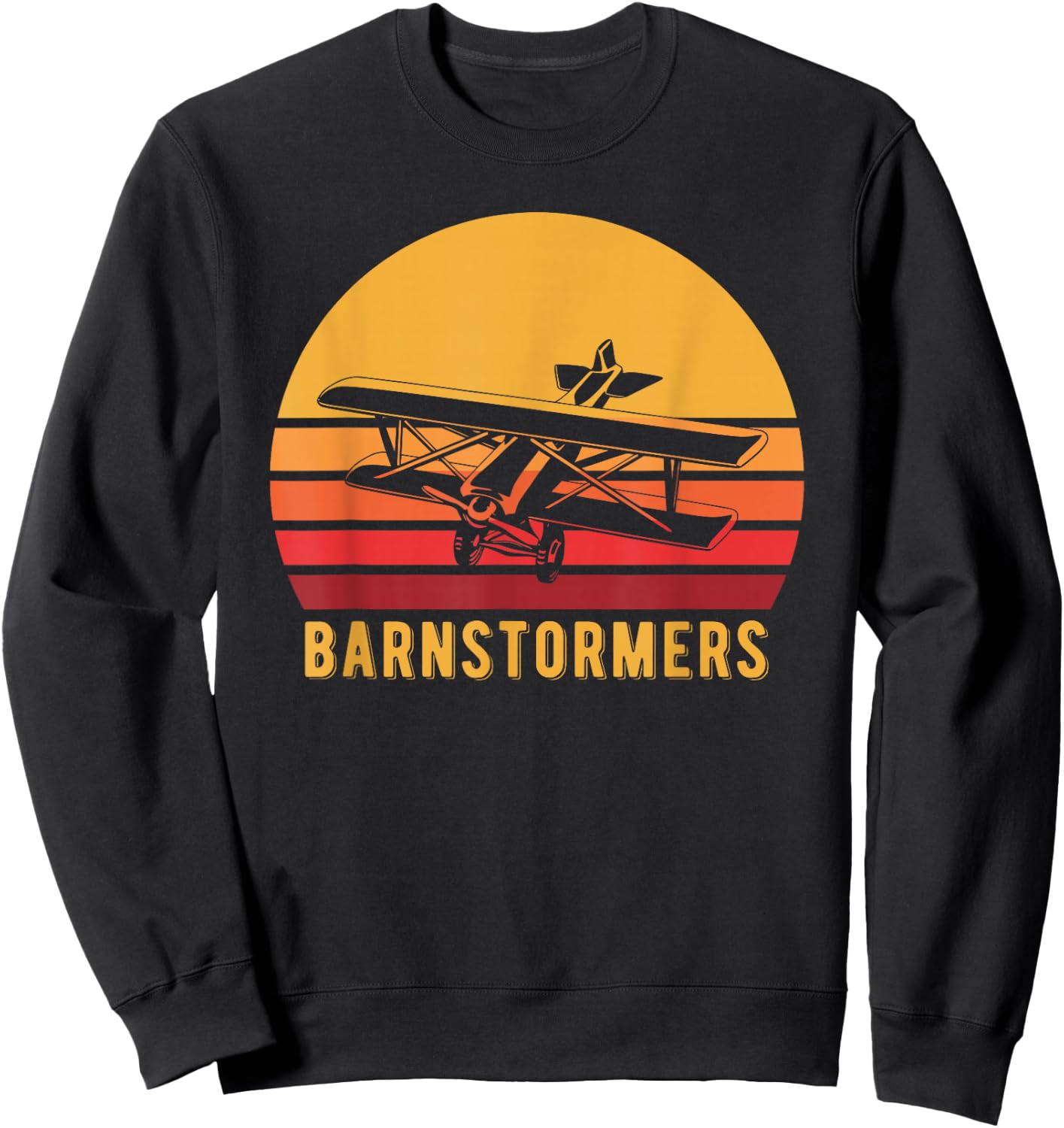 Biplane Barnstorming Shirt, Retro Barnstormer Gift Sweatshirt - Sweatshirt | Black