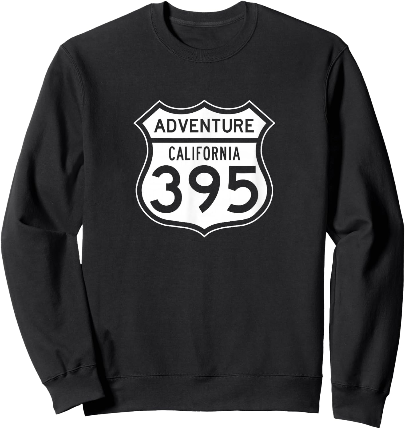 California Eastern Sierra Highway 395 – Adventure Inspired Sweatshirt - Sweatshirt | Black