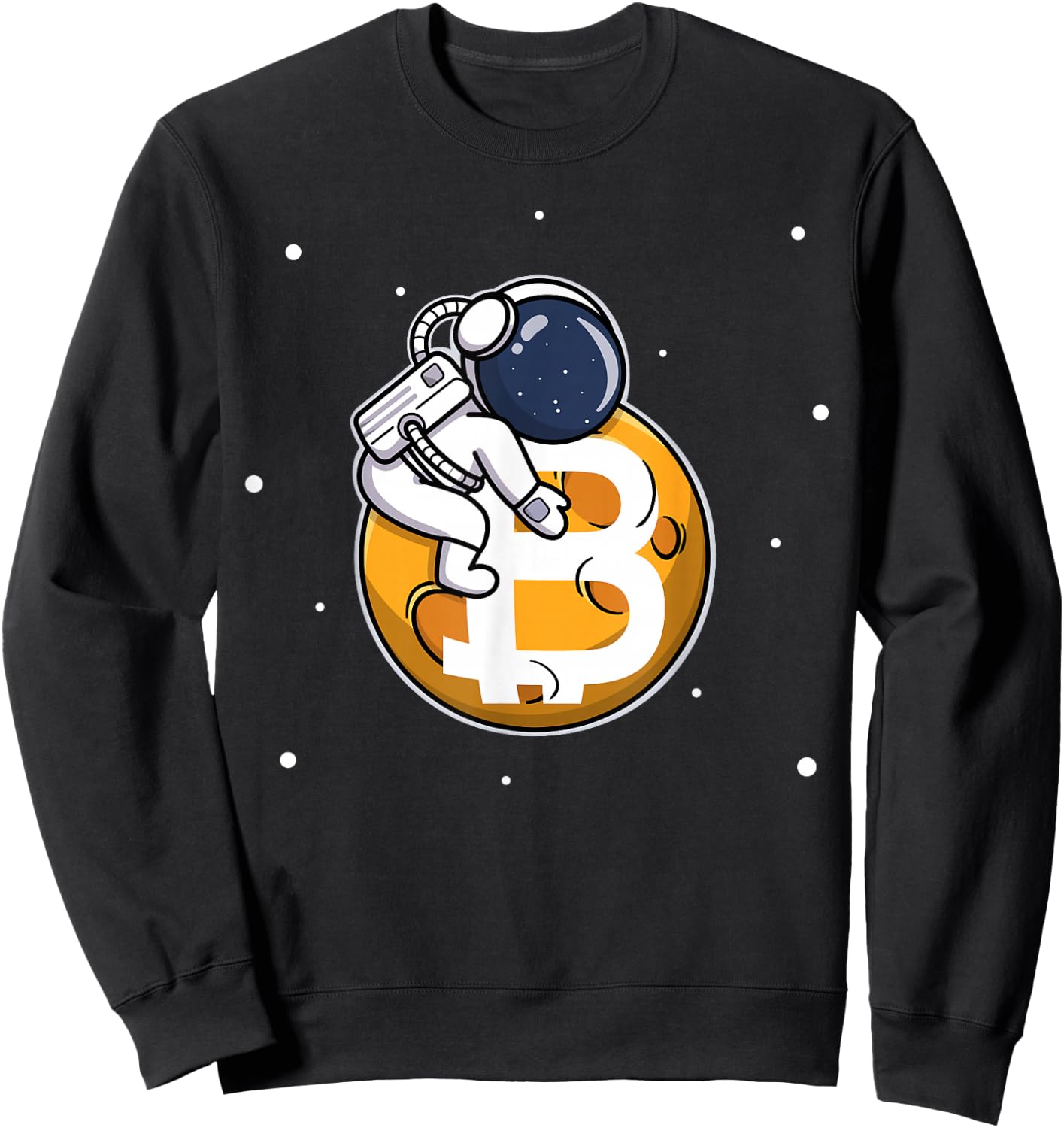 To The Moon Astronaut Crypto Currency Sweatshirt - Sweatshirt | Black