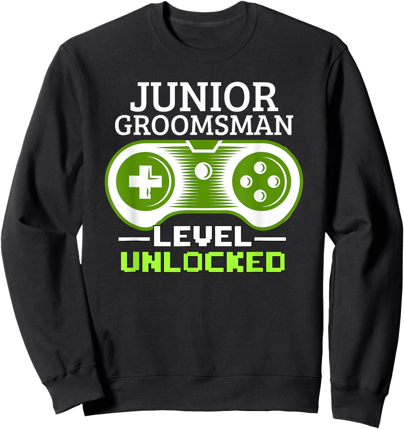 Junior Groomsman Bowtie Jr Boys Video Gamer Gaming Sweatshirt - Sweatshirt | Black