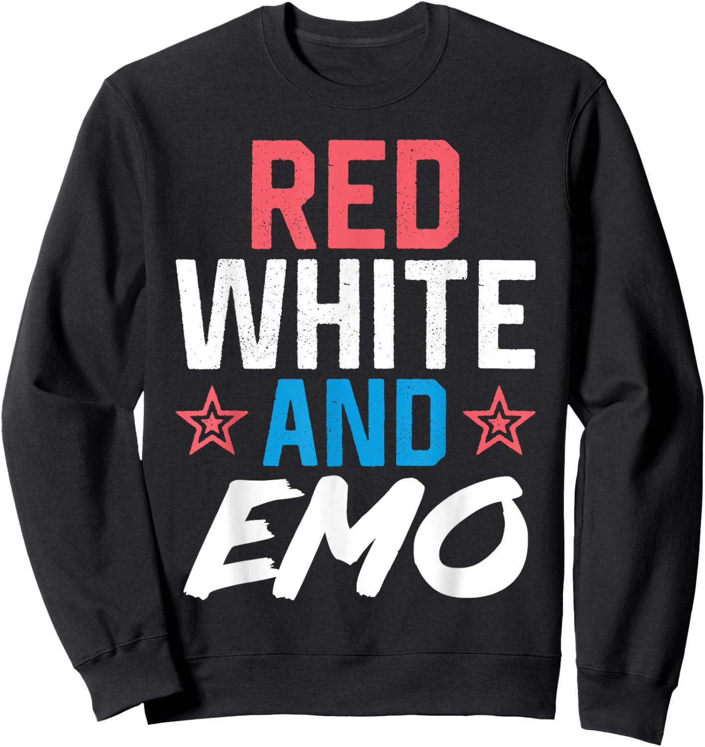 Red White And Emo 4th Of July Merica USA American Emo Women Men Sweatshirt - Sweatshirt | Black