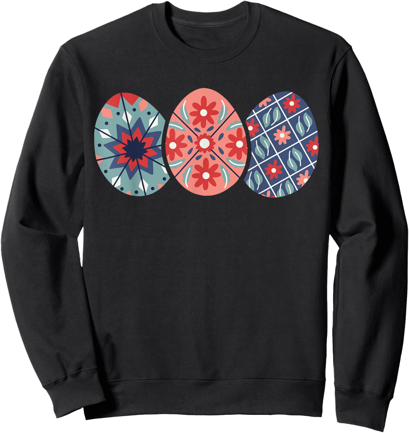 Pysanky Easter Eggs Sweatshirt - Sweatshirt | Black