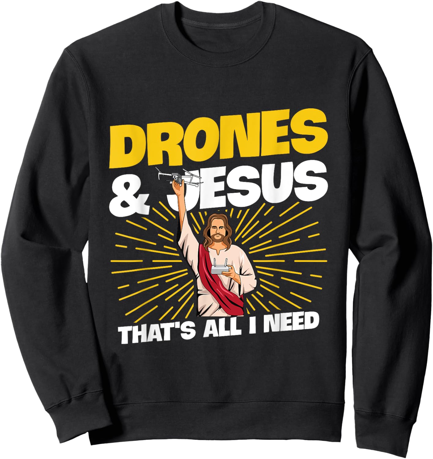Quadcopter Design for a Drone Pilot Sweatshirt - Sweatshirt | Black