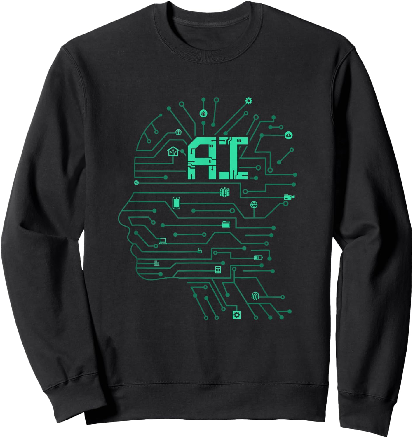 AI Artificial Intelligence Computer Science Technology Coder Sweatshirt - Sweatshirt | Black