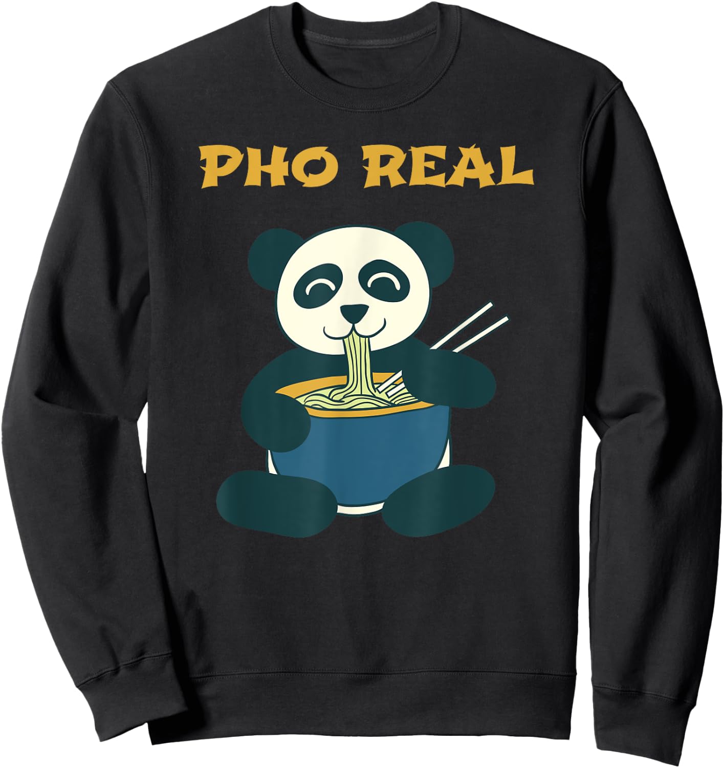 Pho Shirt Pho Sho Panda Sweatshirt - Sweatshirt | Black
