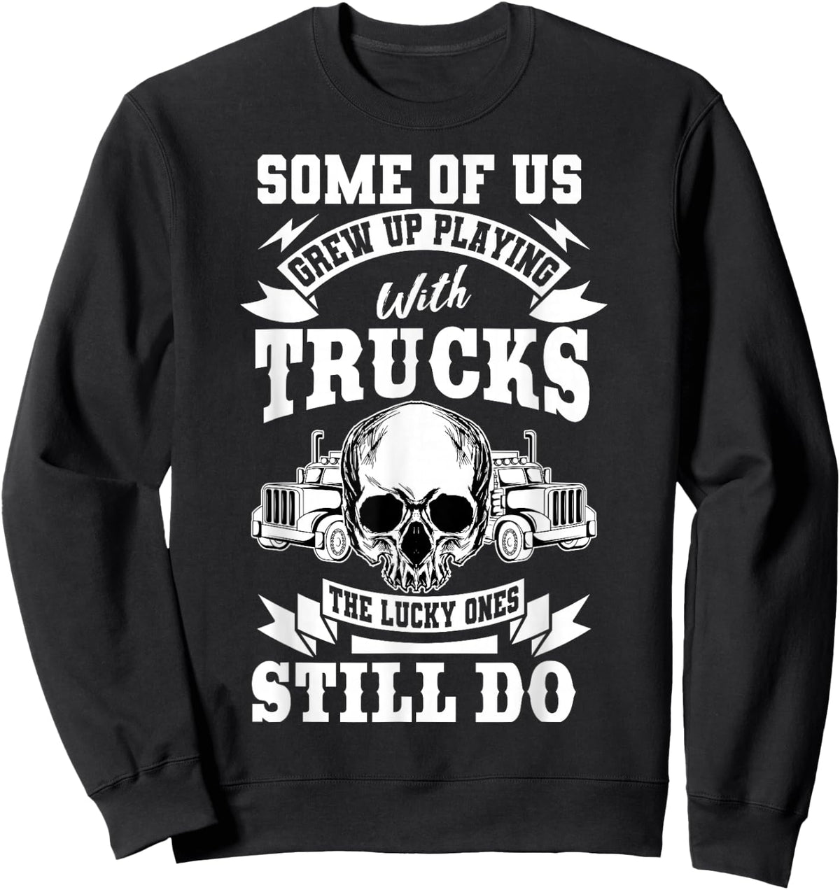 Truck Driver Trucker Vehicle LGV Truckie Driving Teamster Sweatshirt - Sweatshirt | Black