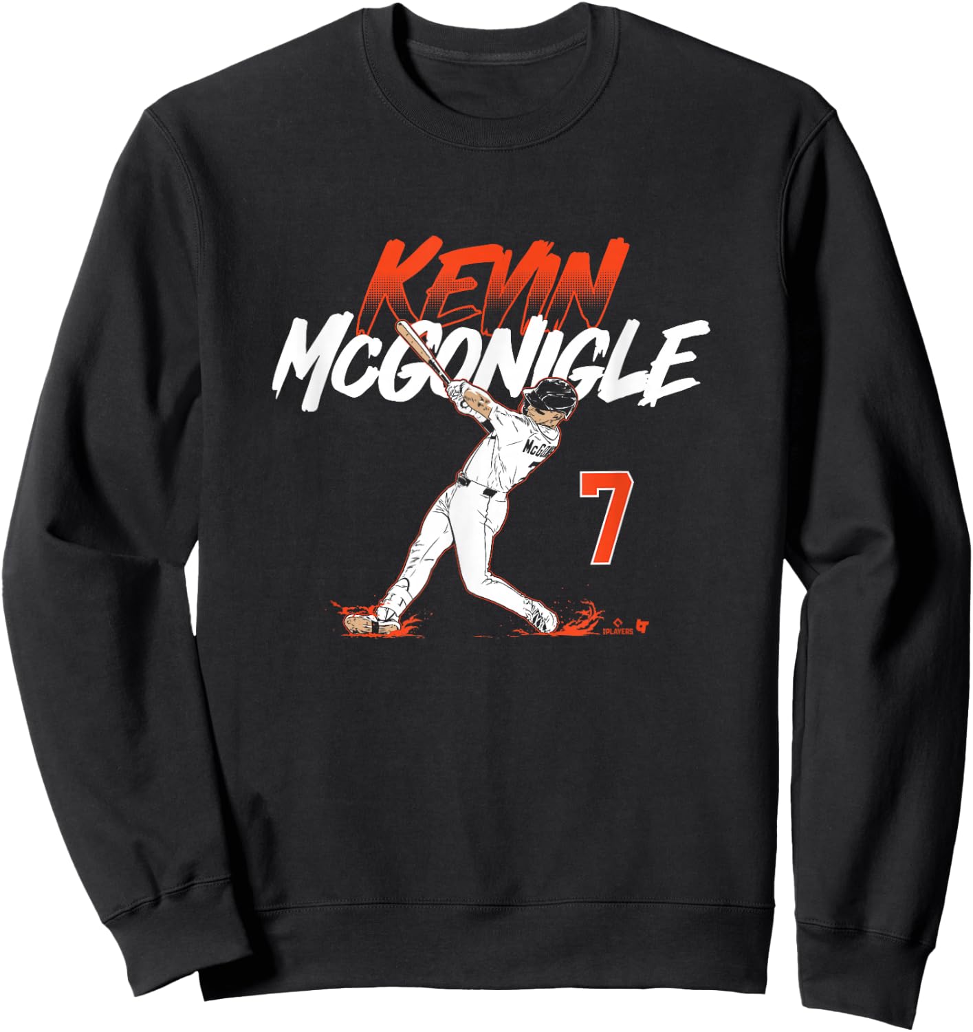 Kevin McGonigle - Slugger Swing Number - Detroit Baseball Sweatshirt - Sweatshirt | Black