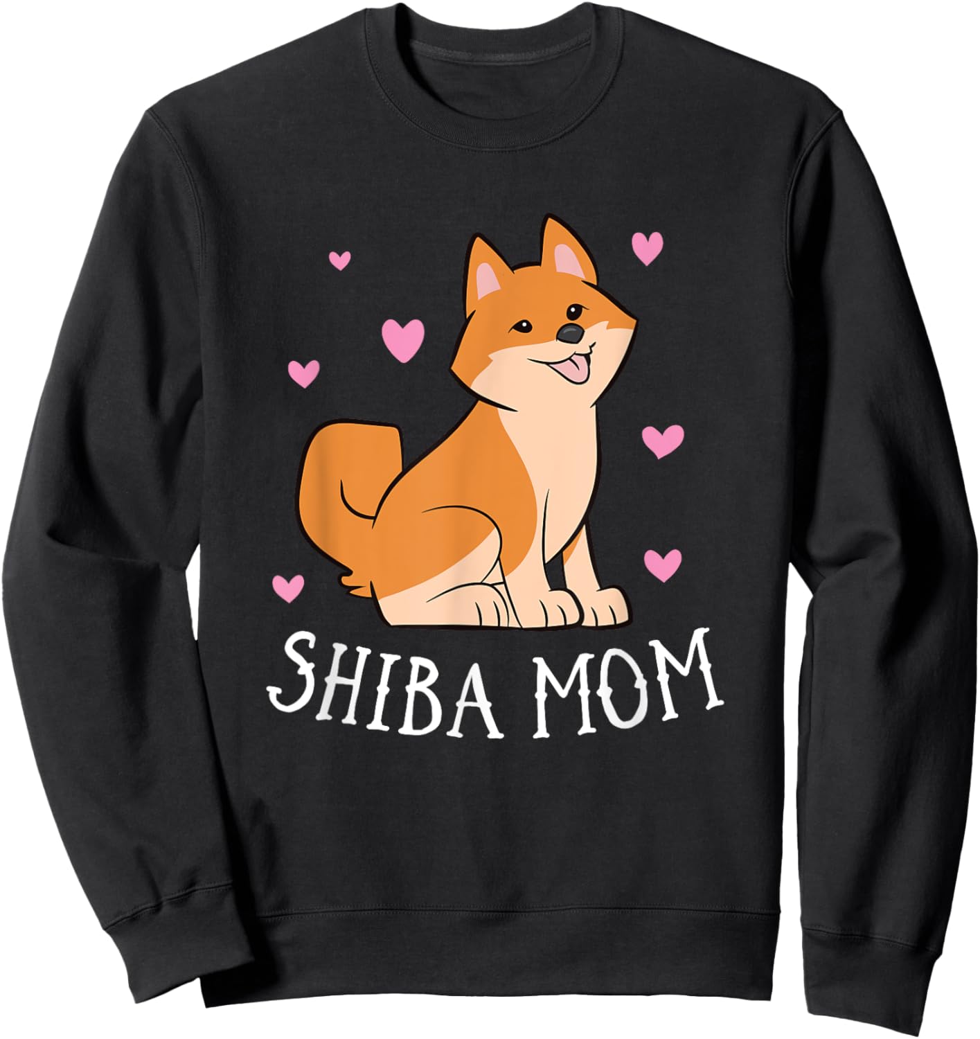 Shiba Inu Dog Funny Shiba Inu Mom Dog Shiba Mom Men Women Girls Kids Sweatshirt - Sweatshirt | Black