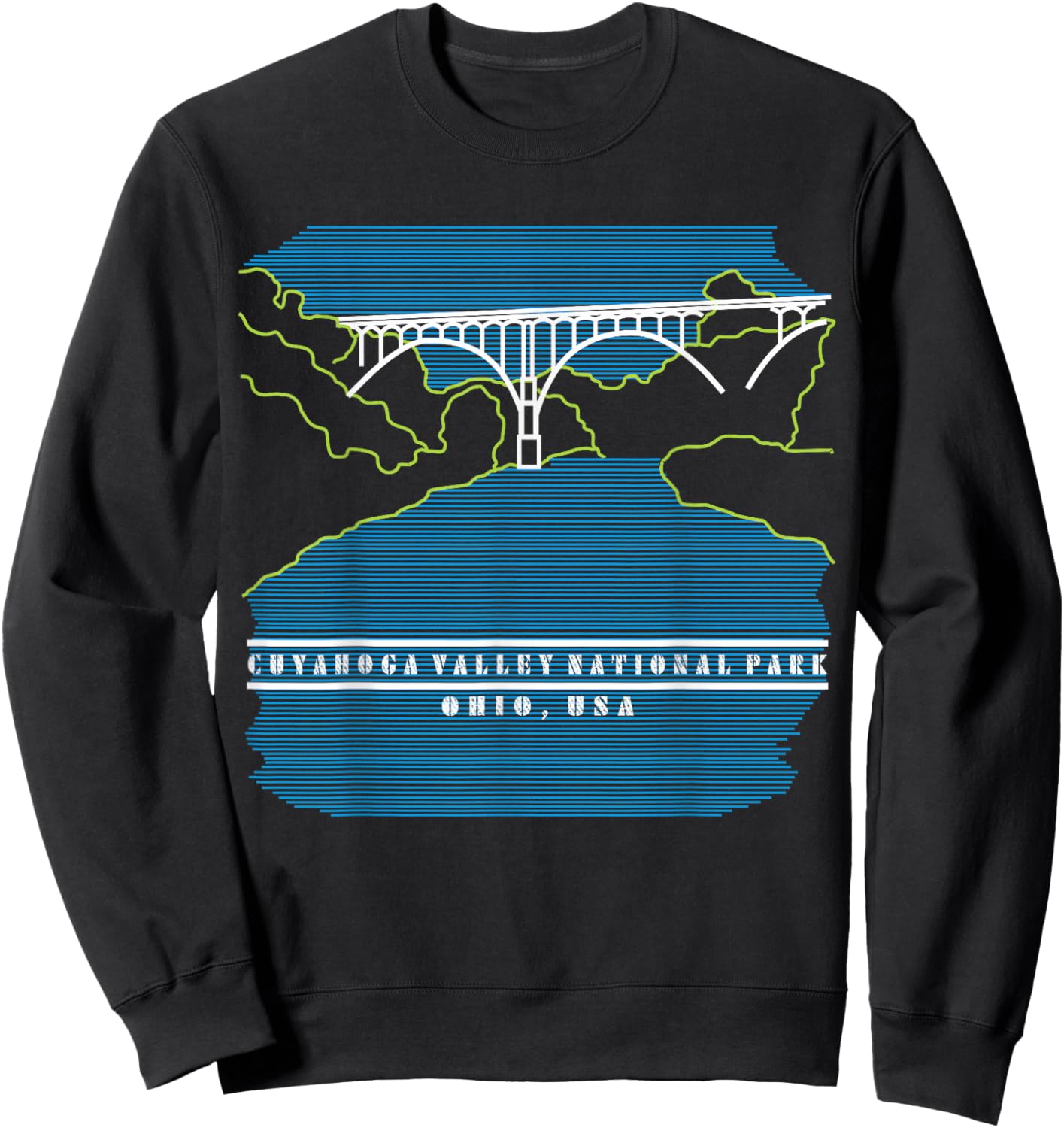CVNP Hiking Biking Tow Path Nature Lover Family Souvenir Sweatshirt - Sweatshirt | Black
